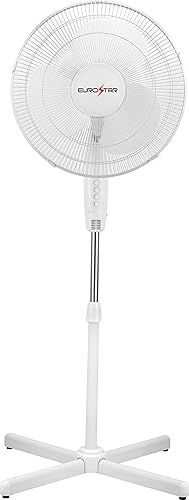 Miniatura 1 de EUROSTAR Ventilador de pie FSF16W de 16", blanco