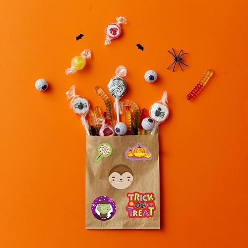 Miniatura 7 de Calcomanías de Halloween para niños, 24 hojas de calcomanías surtidas para el hogar, aula, fiesta, juegos, manualidades, recompensas escolares