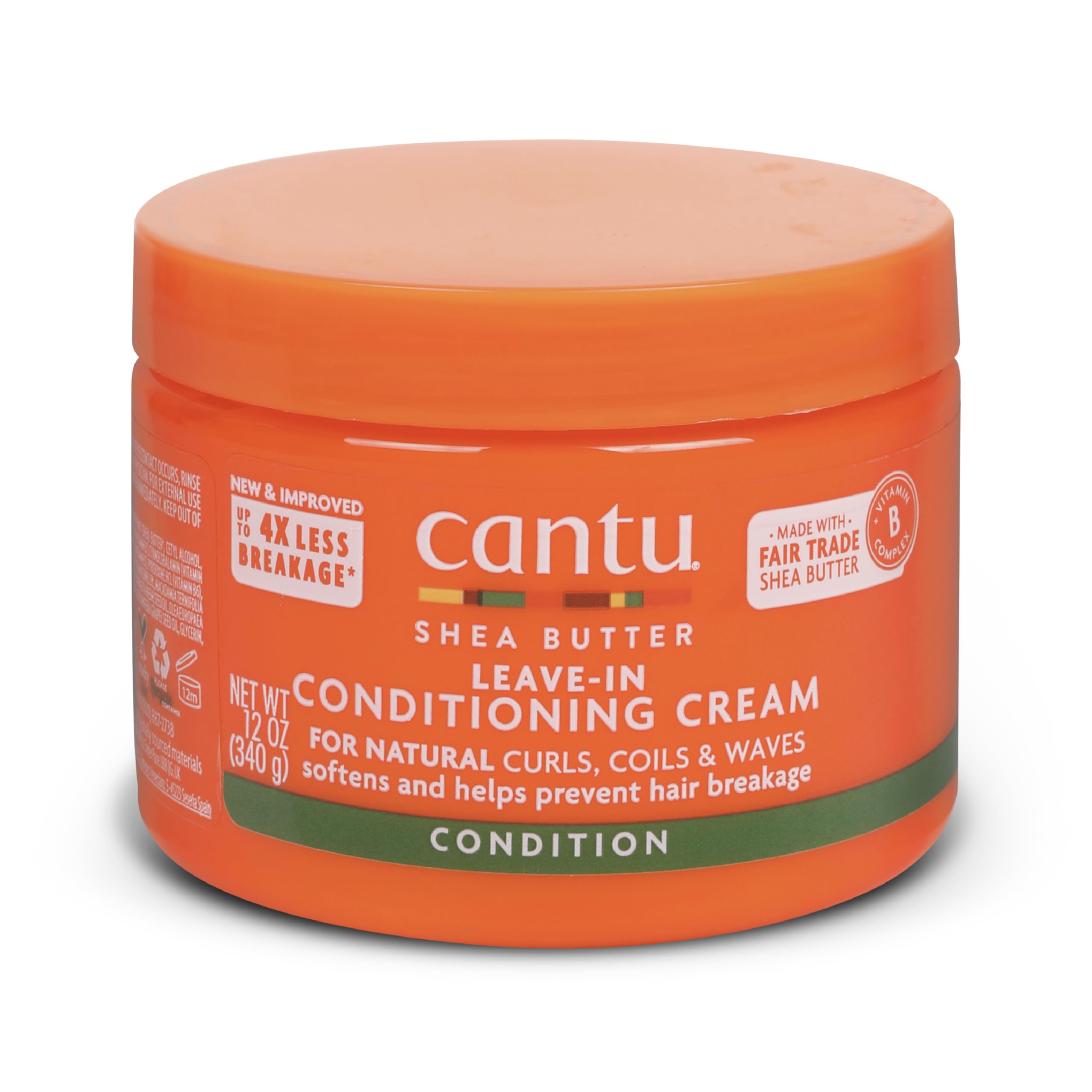 Cantu Shea Butter for Natural Hair Leave in Conditioning Cream, 340 g (Packaging May Vary)