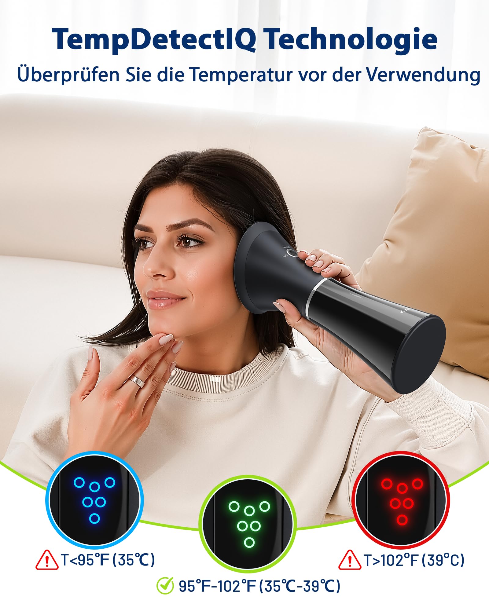 KAUGIC Cure Oreille Nettoyage Oreille Nettoyeur Oreilles Adulte Sûr Ear 360 Cleaner Poire Lavement Oreilles Électrique Nettoie Nettoyer
