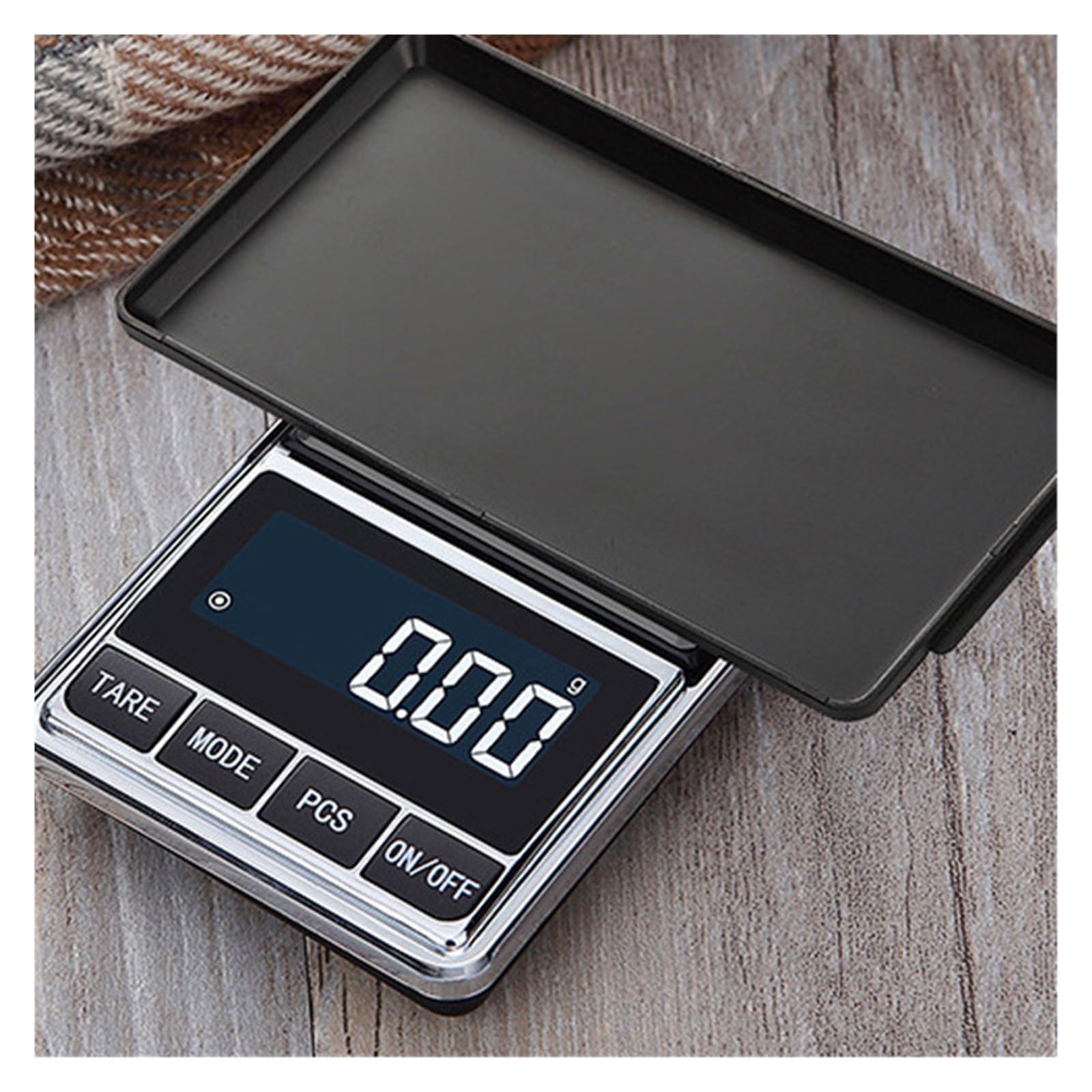 Genérico Balanza para Joyería, Alta Precisión De 0,01 G | Acero Inoxidable Apto Para Uso Alimentario, Pantalla Lcd Retroiluminada, Mini Y Portátil (2pcs 500g)