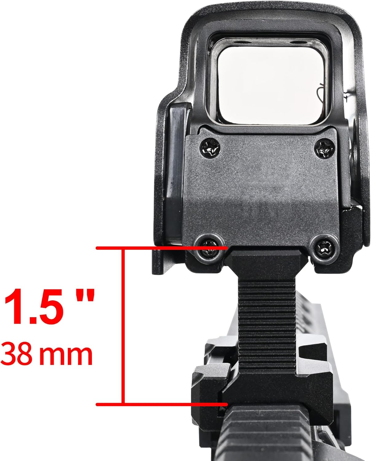 8 Slots Picatinny Riser Mount,1.5" High,Red Dot Riser Mount,Picatinny Rail Riser with 1.5 Inches Height Optic Riser Mount for EXPS XPS HWS Optics