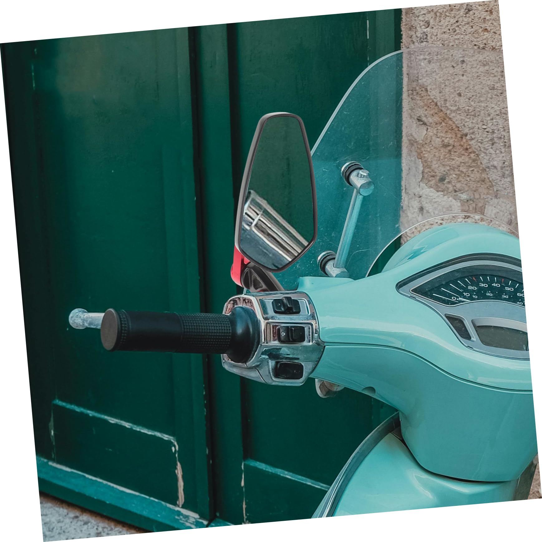 Anneome 1 set Specchietti Retrovisori Regolabili per Specchietto Retrovisore con Vetro Blu per Scooter e Biciclette Sicurezza e Visibilità Migliorata Design Resistente e Affidabile