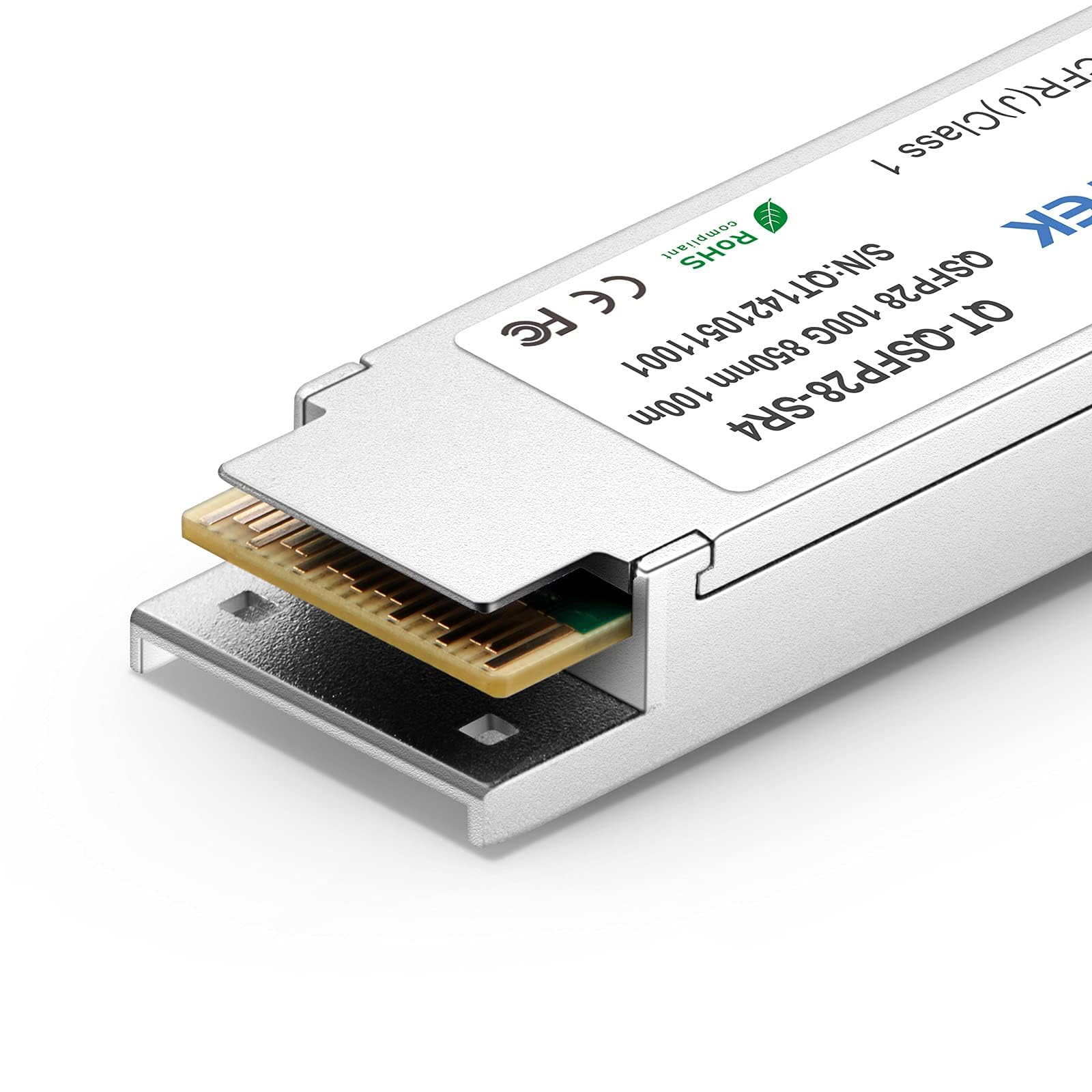 QSFPTEK 100G QSFP28 Transceiver Module MTP/MPO Multimode 100GBASE-SR4 for Cisco QSFP-100G-SR4-S (850nm, 100m, with DDM)