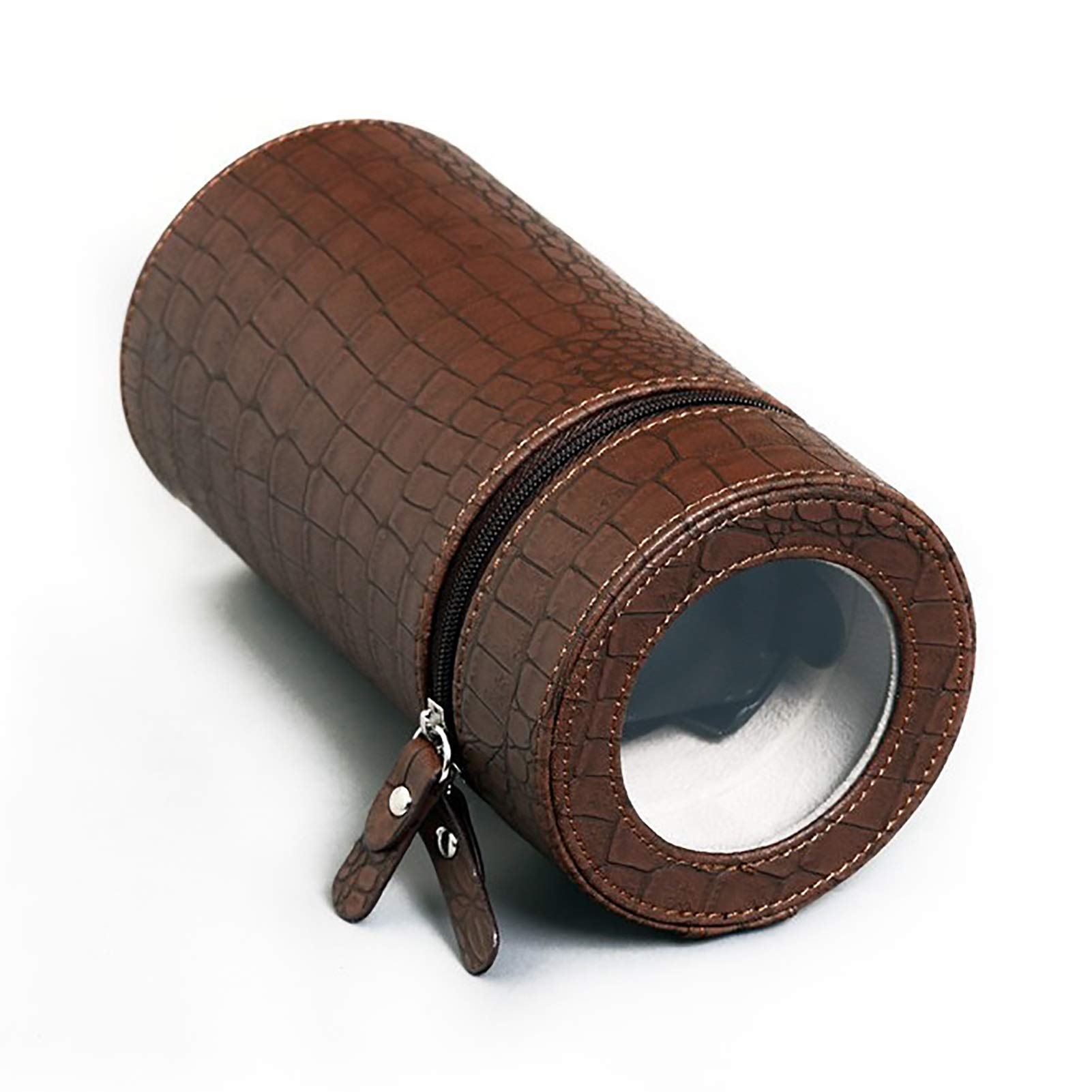 Watch Winder Supporto per Orologio Avvolgitori per Orologi Automatici - Scatola Porta Orologi Singolo in Pelle con Motivo Coccodrillo Orologio Meccanico Dispositivo di Carica Automatica Avvolgitore