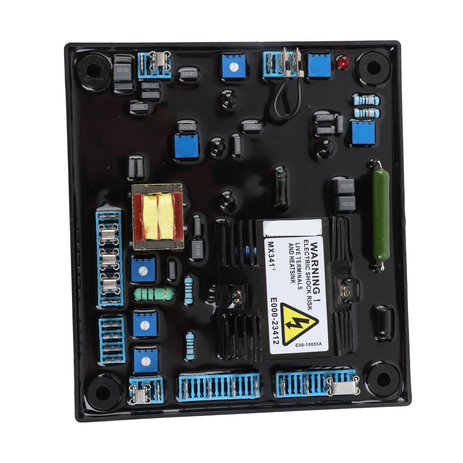 Controlador Automático de Voltaje, Material ABS, Módulo AVR MX341 para Generador sin Escobillas con Protección contra Sobreexcitación y Baja Velocidad, Ideal para Uso en Campo