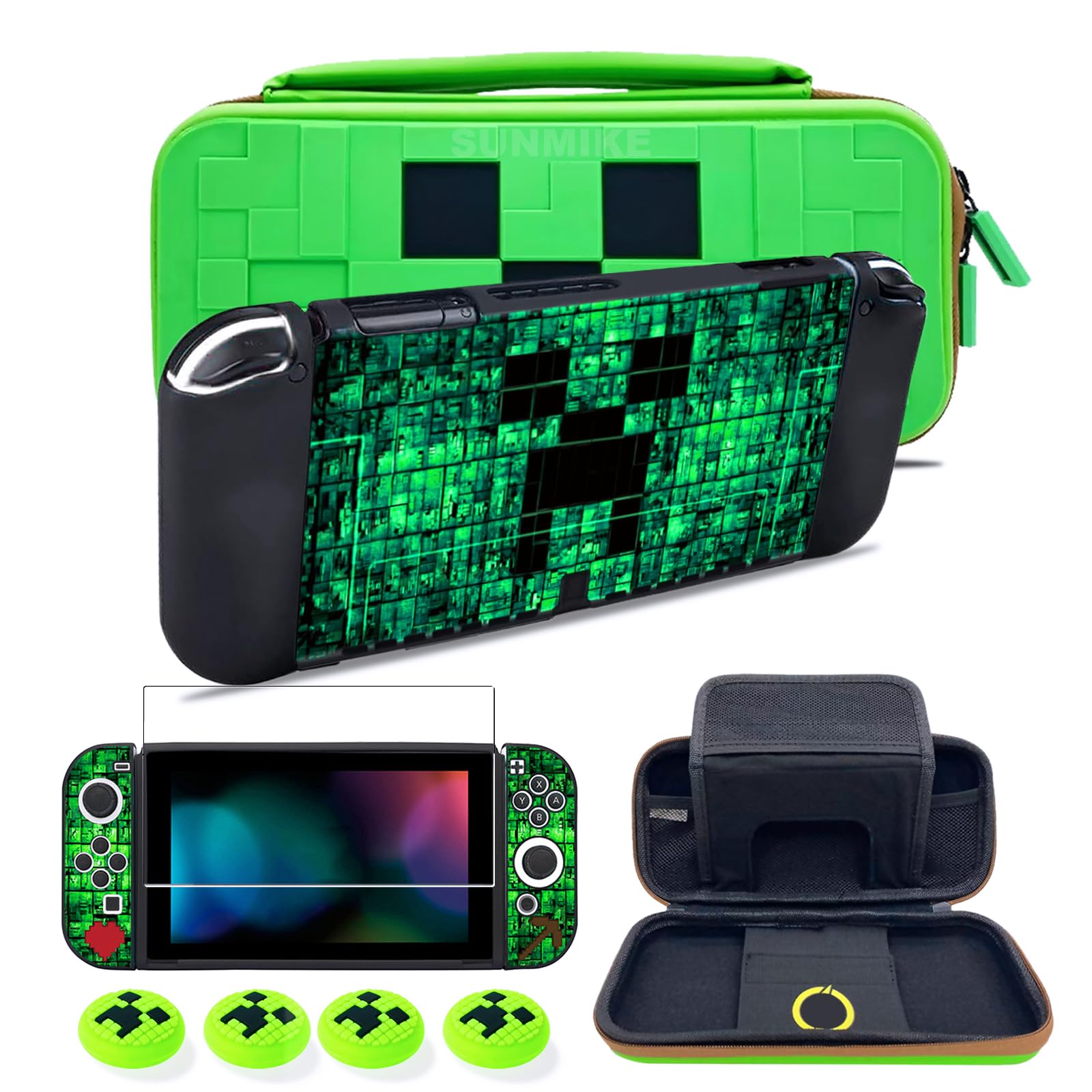 Custodia da trasporto per Nintendo Switch OLED, custodia morbida OLED per interruttore, protezione schermo, tappi per manopole per pollice, accessori OLED per console e Joy con, custodie da viaggio