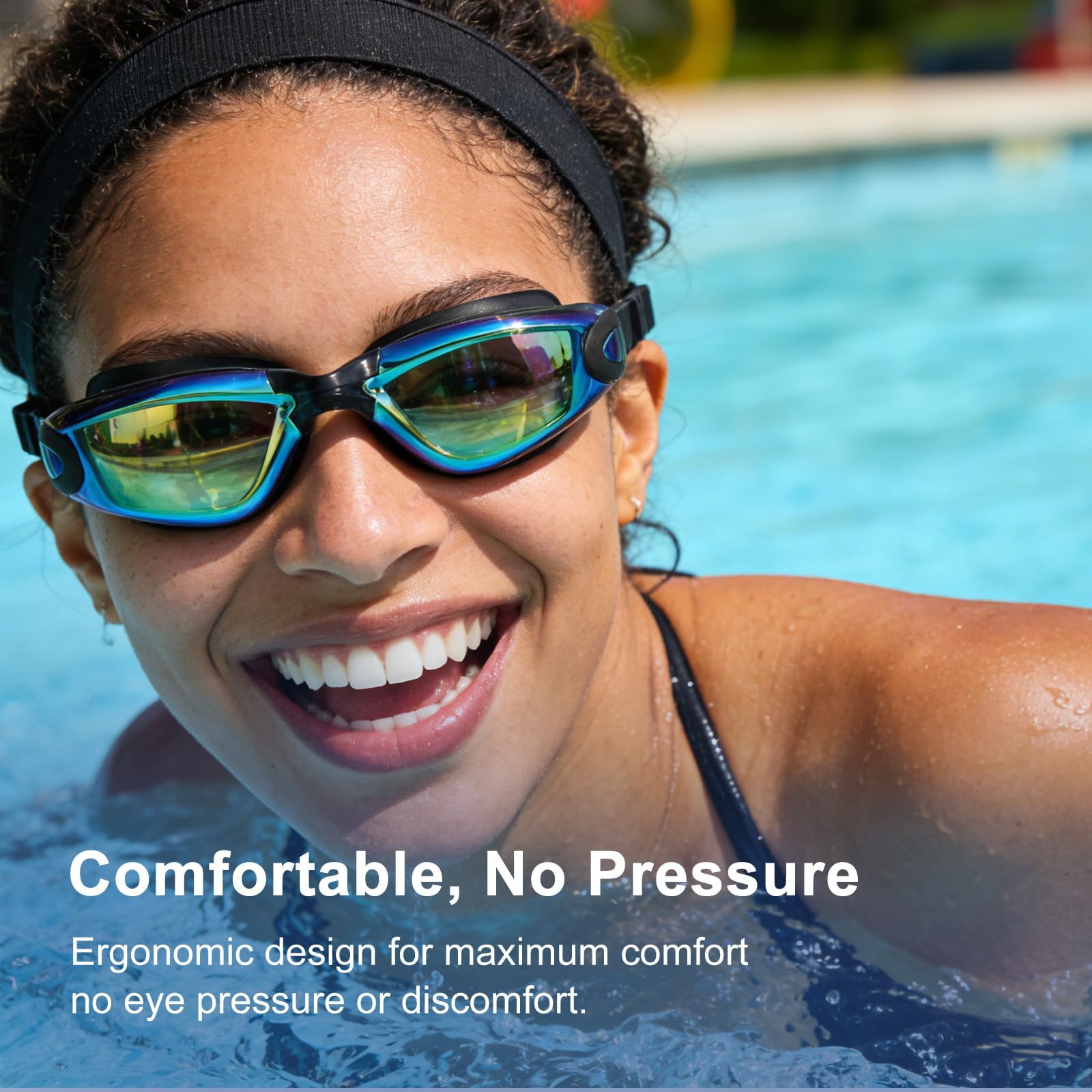 Occhialini da nuoto combinati, unisex, per adulti, senza custodia impermeabile per telefono