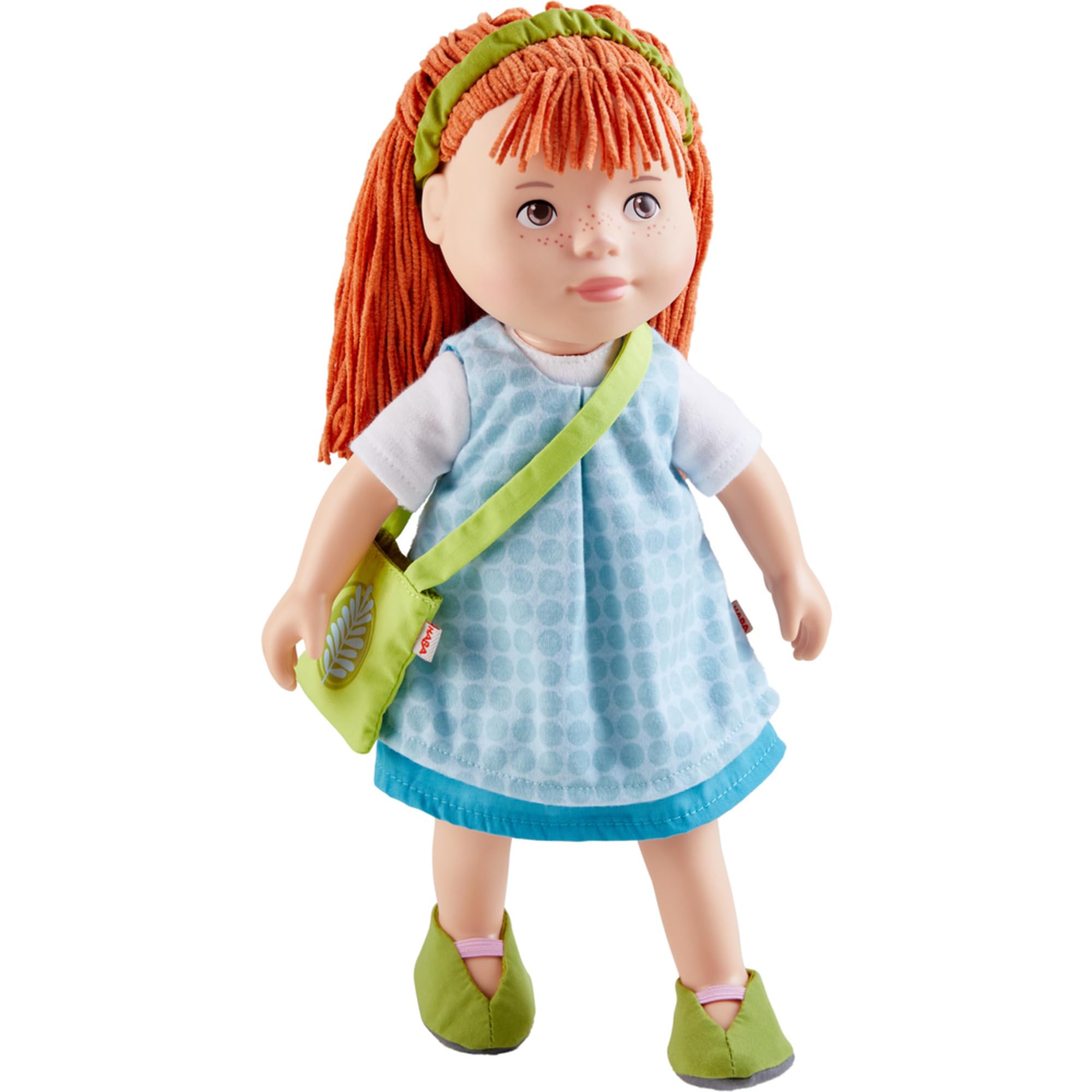 Haba 305973 - lalka do zabawy Zora z miękkim ciałem, kończynami i głową z winylu, 32 cm, lalka do zabawy
