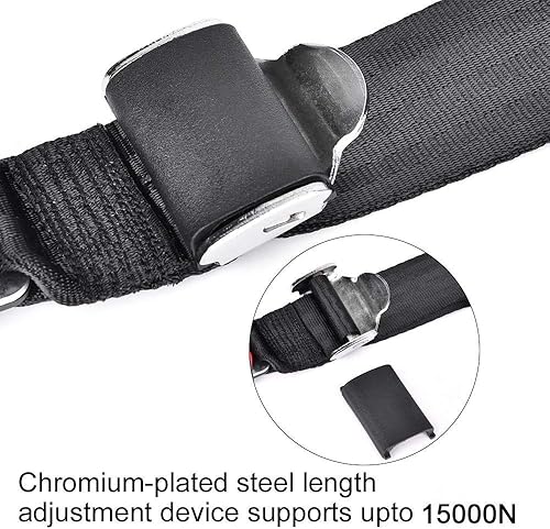 Miniatura 3 de Correa de interfaz general para asientos de pasajeros de coche, con el conector de la correa del asiento del coche, paquete de 1