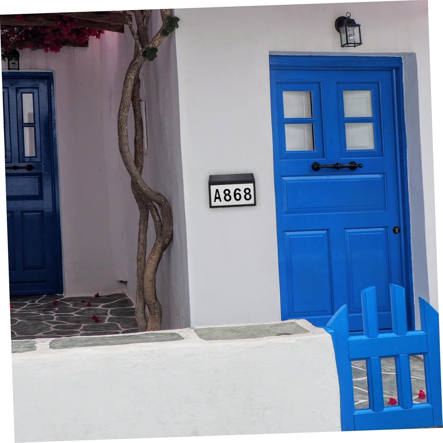 DOITOOL 1pc Solar Powered Number Sign Address Plaque Leds for Outdoor Use Energy Saving Solar Door Light for All Weather Conditions Construction