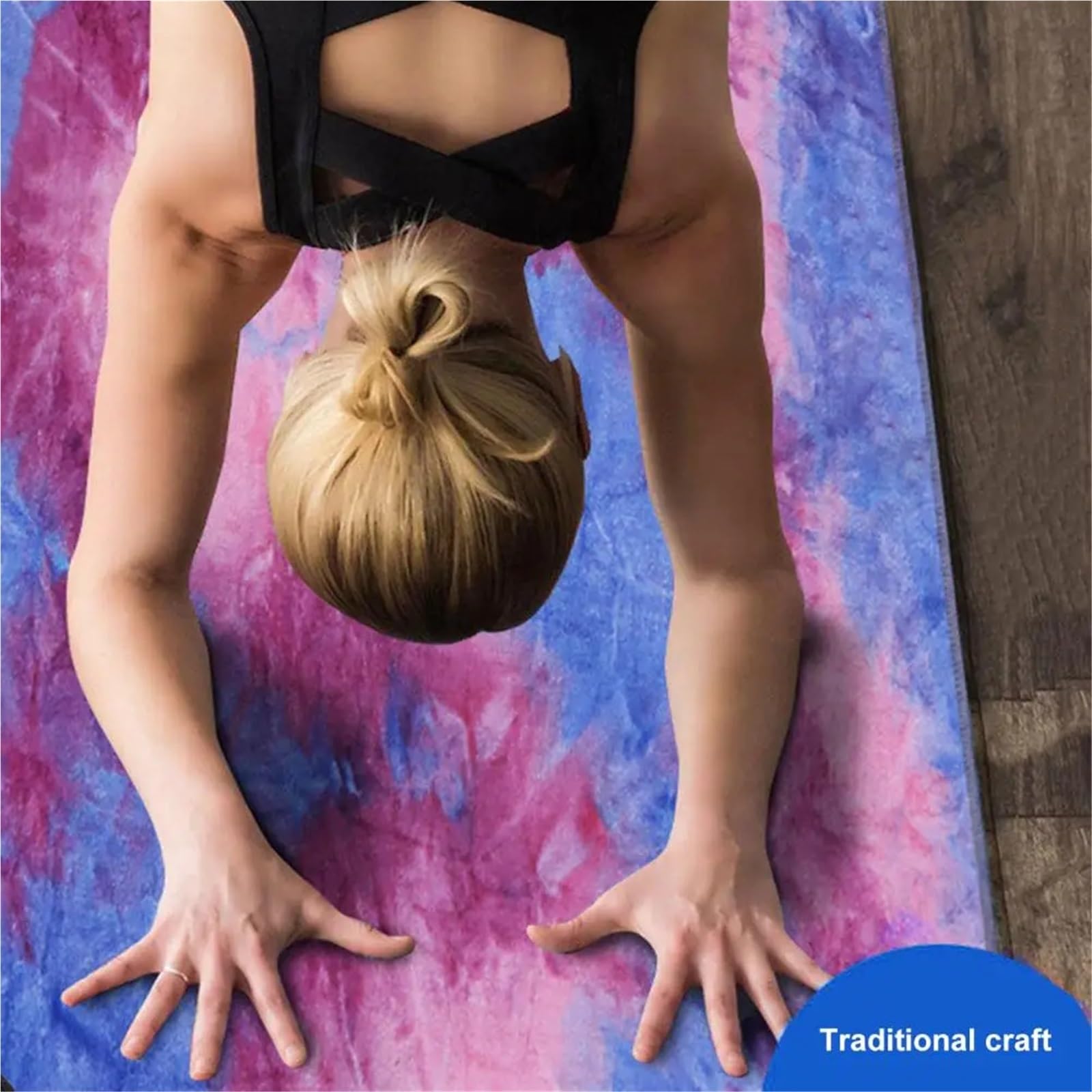 Toalla De Yoga Toalla de Yoga, absorción de Sudor, Suave, Antideslizante, Toalla de Entrenamiento, Estera de Yoga con Agarre Antideslizante para Yoga