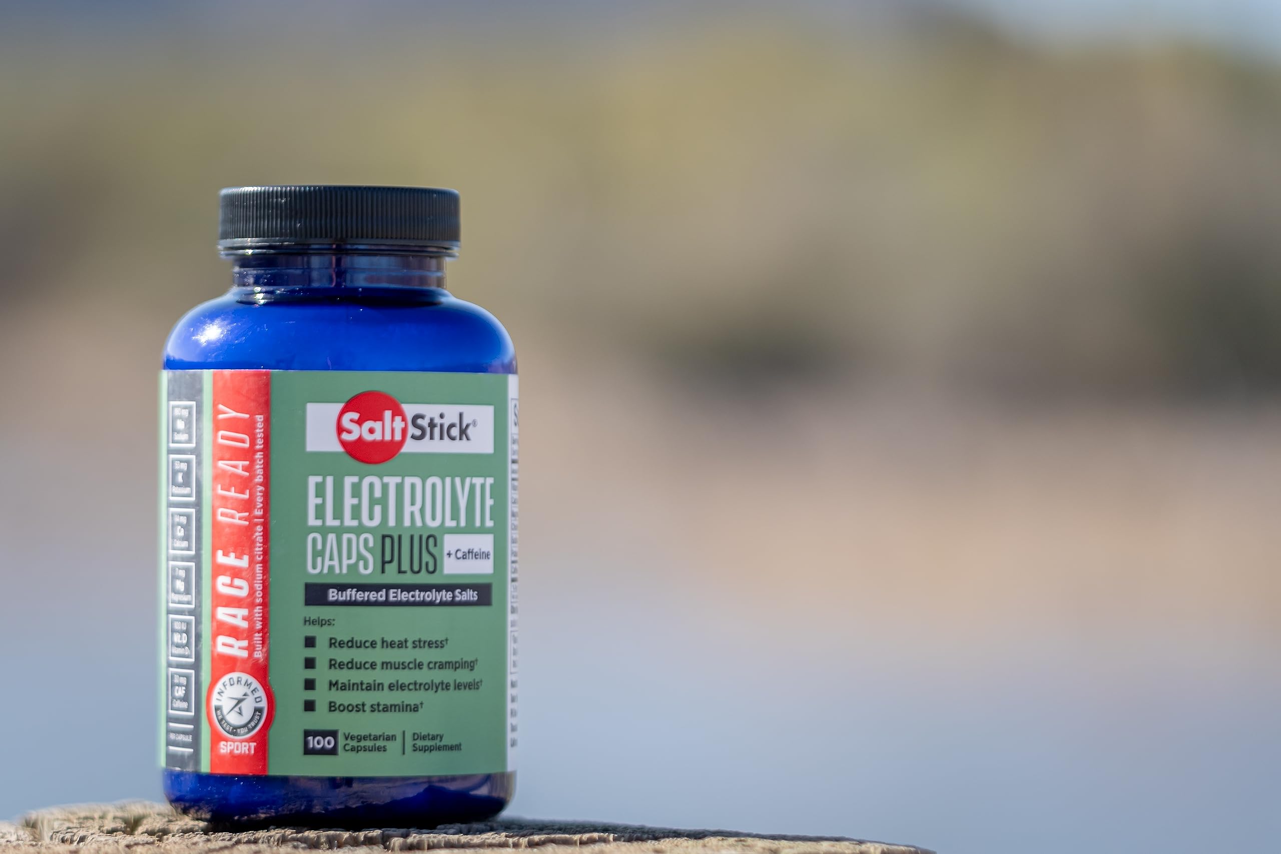 SaltStick Caps Plus Elektrolyt-Salz-Kapseln plus Koffein 100 Kapseln