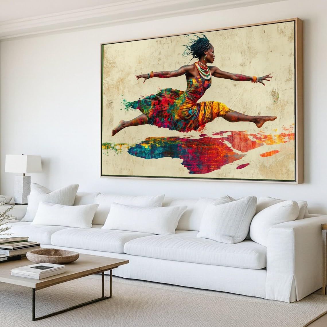 Toile thème mouvement africain XINBAO pour dynamiser l'ambiance de votre salon contemporain - 8