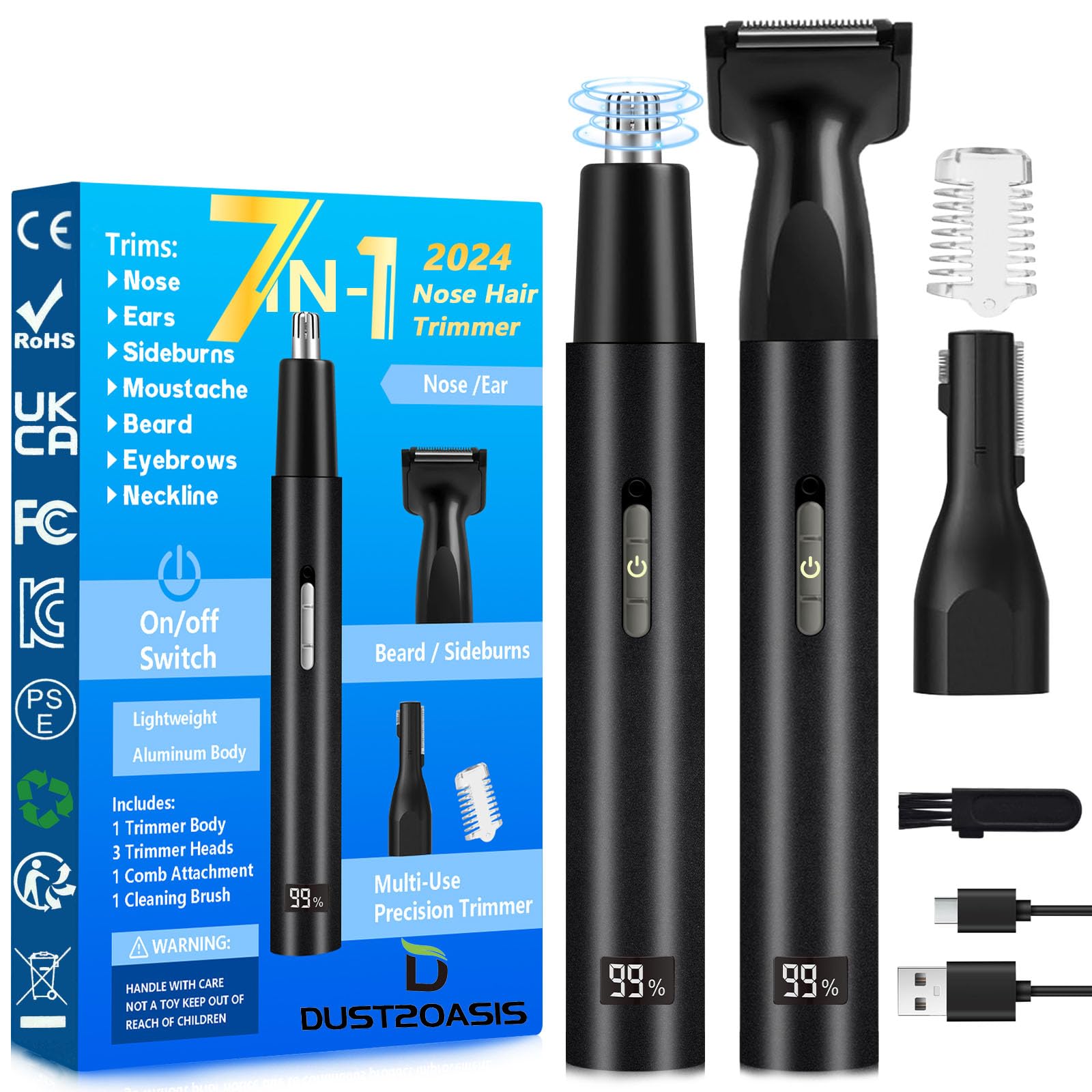 Nose Hair Trimmer for Men Women-2026 All-in-1 Professional Use for Nose Ear Hair Trimmers Clipper Pro-14 000RPM Motor
