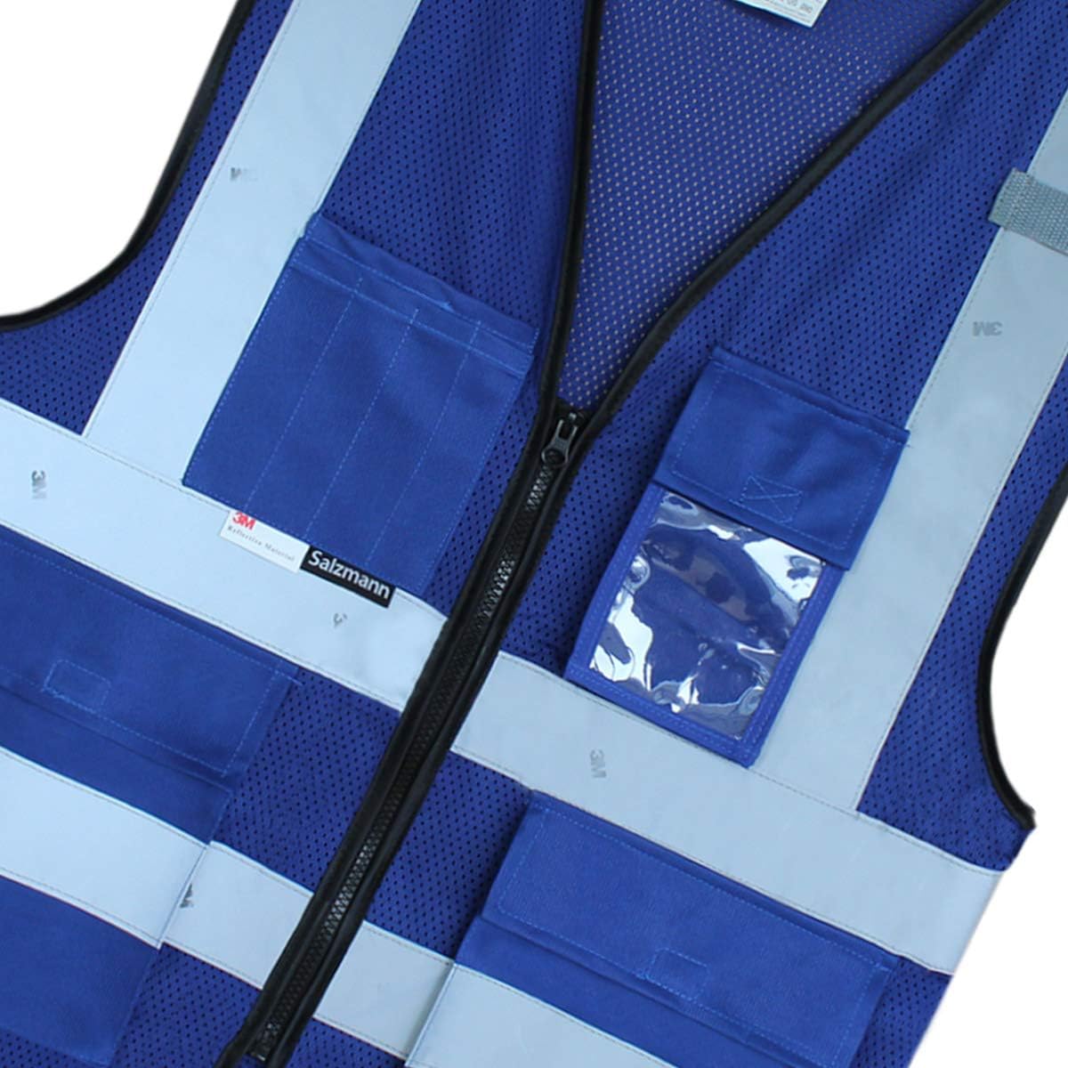 Salzmann Mesh Multi-Pocket Working Vest - Reflective Vest - Made with 3M Reflective Material - Image 3