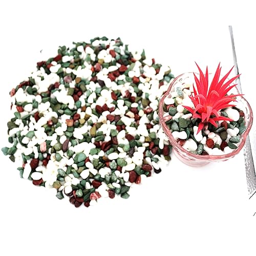 Miniatura 3 de SZGULAIKE Grava para acuario, guijarros naturales de colores mixtos, grava, pequeña cubierta de suelo de rocas de jardín, guijarros de frijoles,