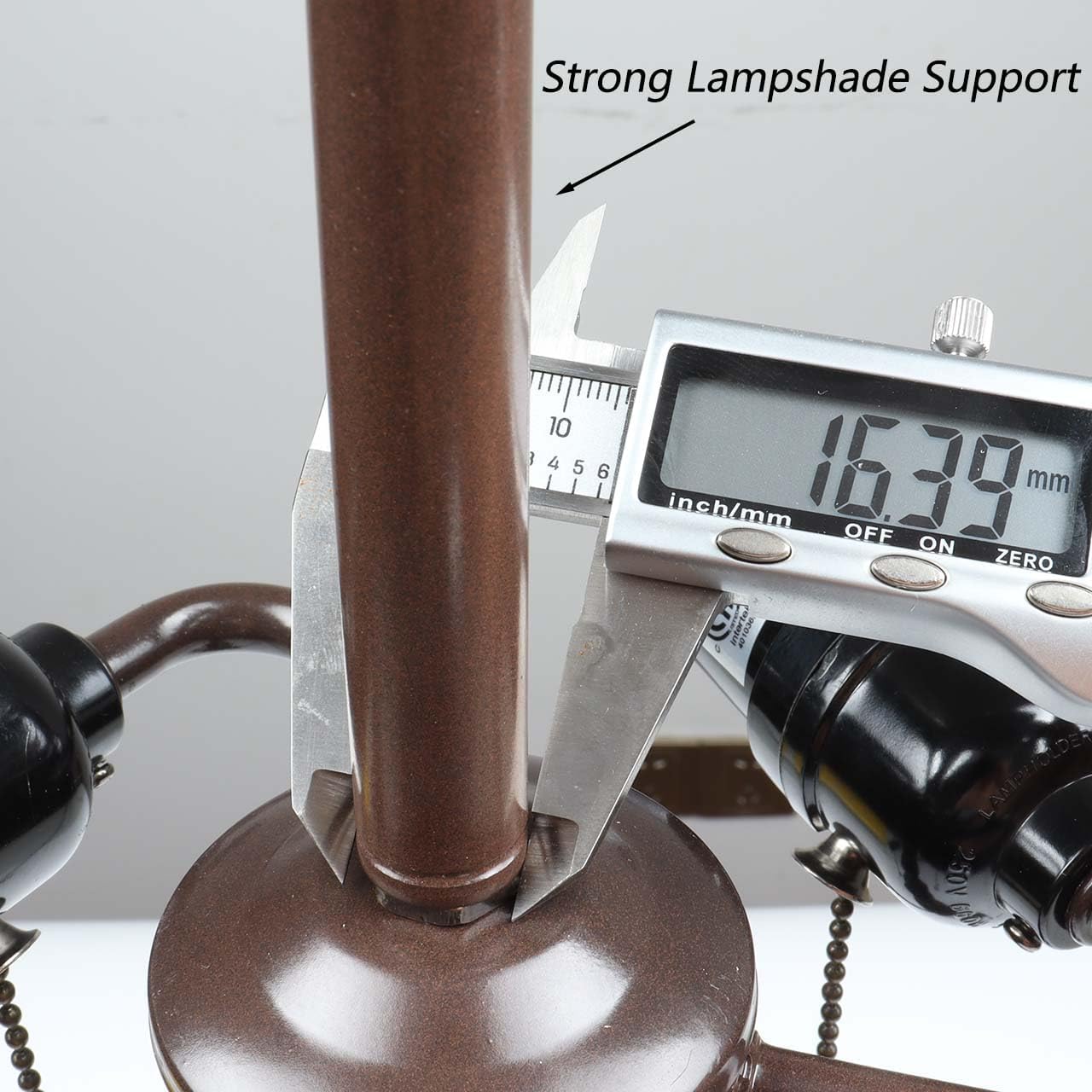 Bieye B11404 Tiffany Style Floor Lamp Base with 3-Light Pull Chain Switches Foot Switch for 16-26 inches lampshade 69 inches Tall