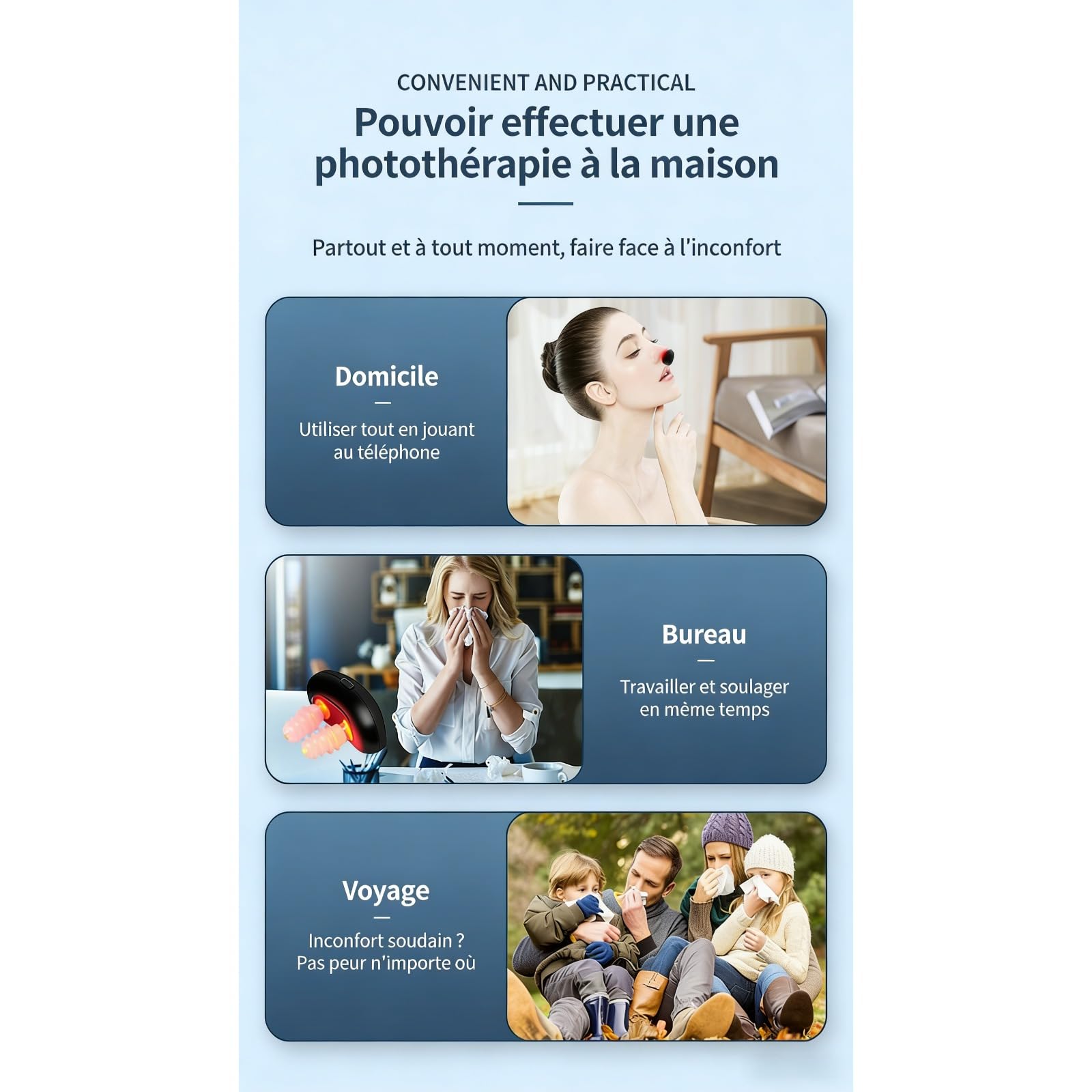 Sinezy Confort La thérapie par lumière rouge appareil de thérapie de dégagement nasal, ampoule rouge pour le soulagement (1PC)