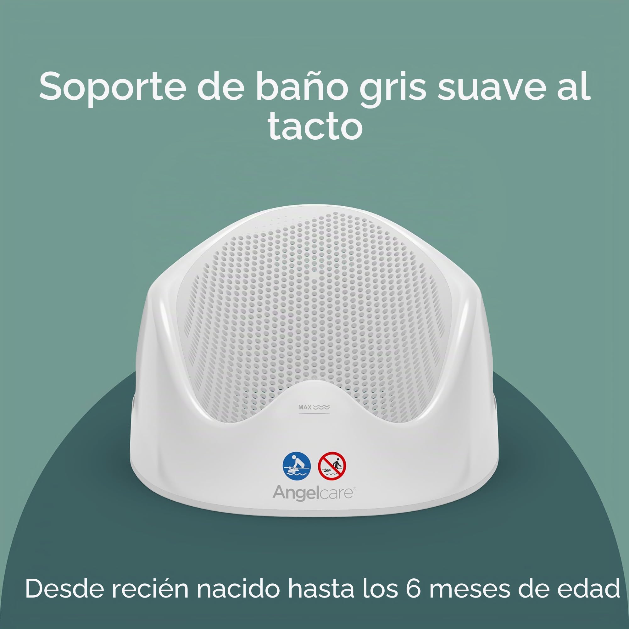 Angelcare - Soporte de baño para bebé. gris