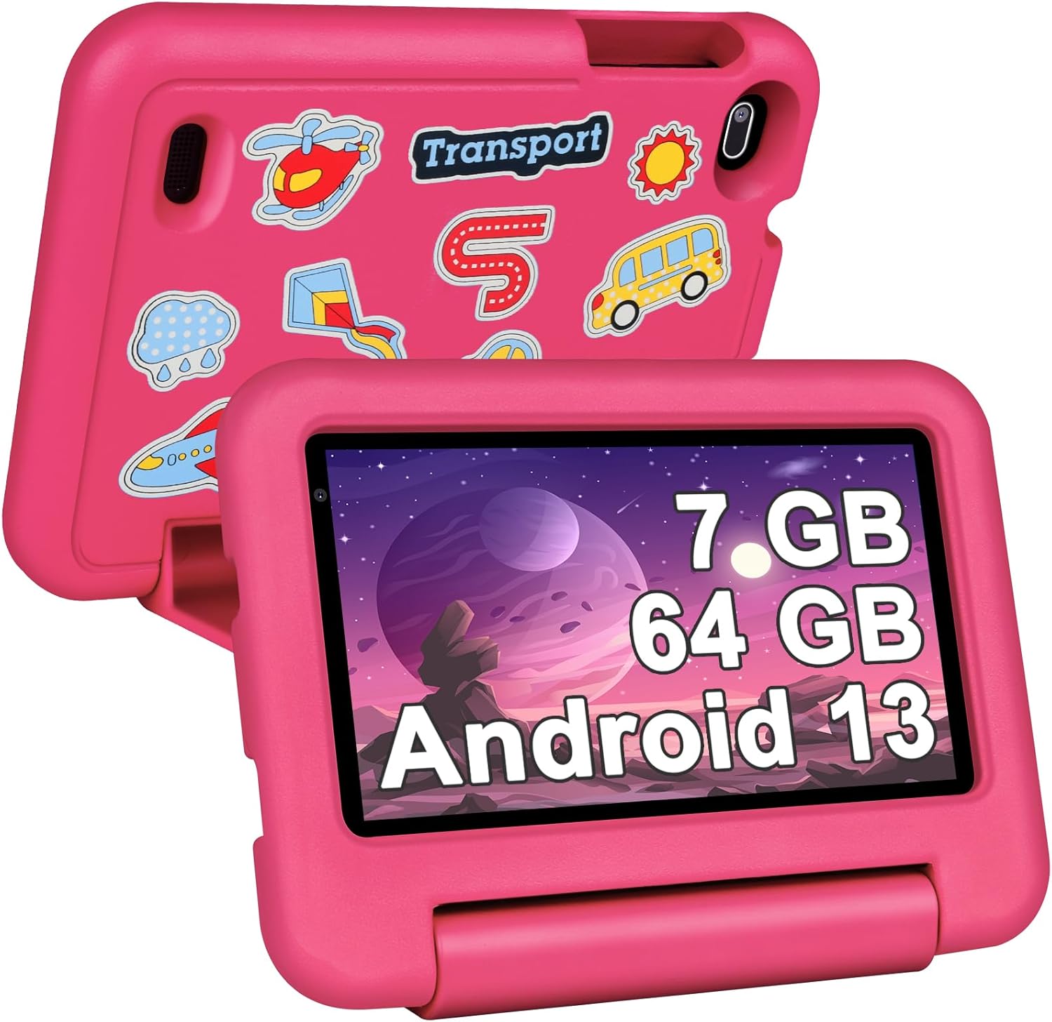 SEBBE Kinder Tablet Android 13, Kids Tablet 7 Zoll mit Quad Core