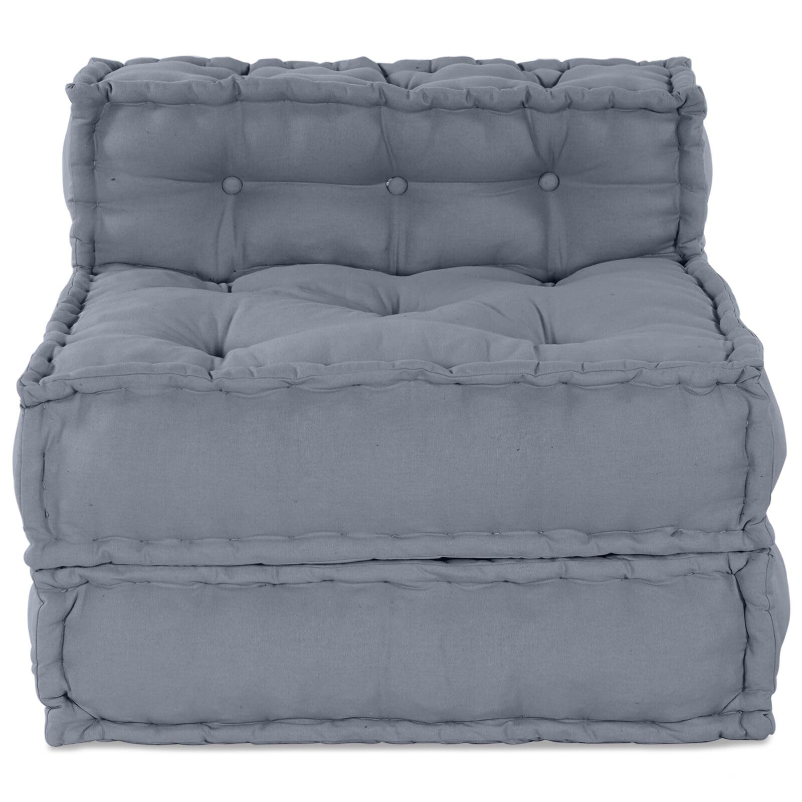 Dekor, Textilien: Bettwäsche, Kissen, Decken, Bezüge und Kissen, grauer Modular-Pouf, 70 x 70 x 54 cm