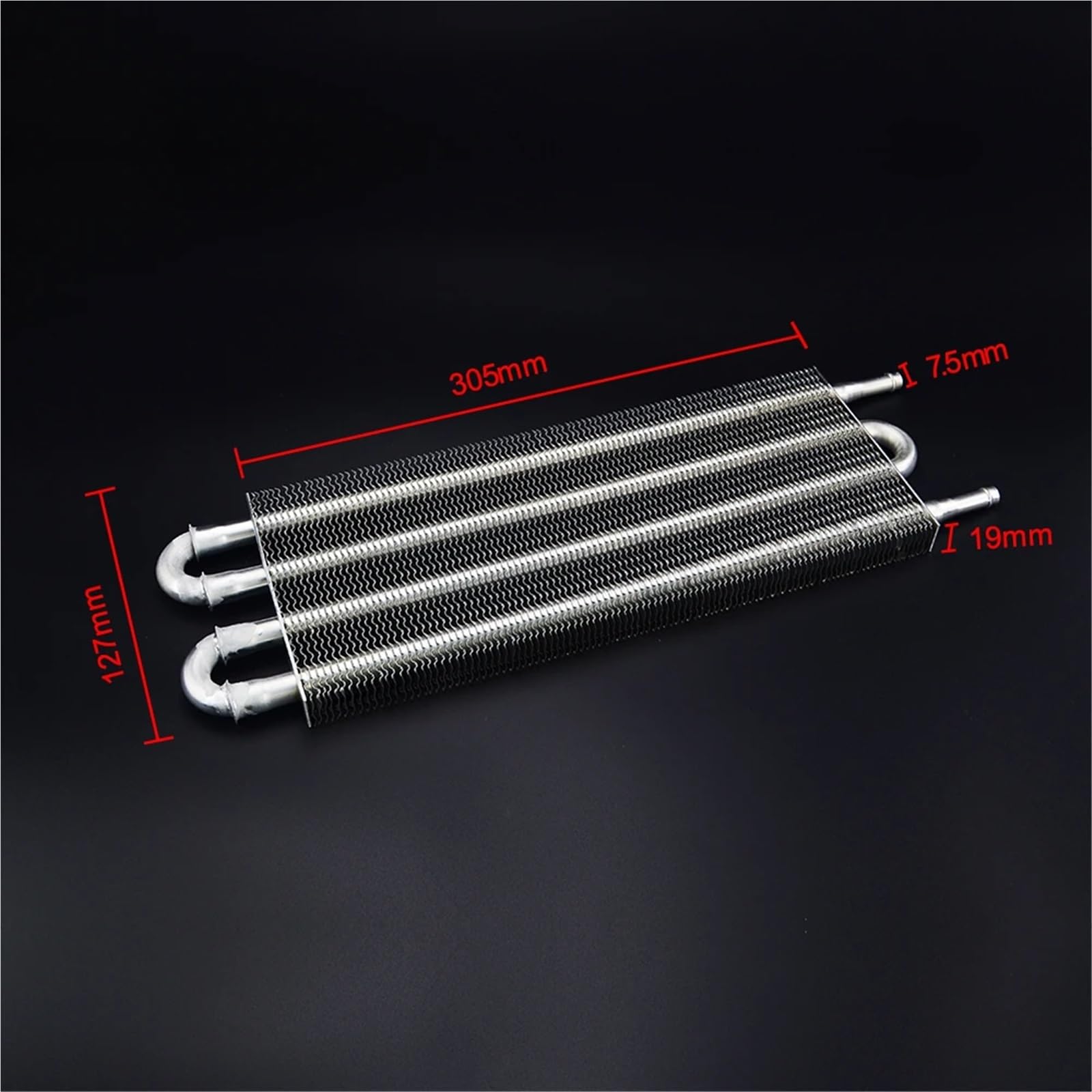 filtr powietrza do wnętrza Uniwersalny zestaw chłodnicy oleju skrzyni biegów 305X127X19,05 z 4 rzędami aluminiowymi/konwerterem chłodnicy automatycznej/manualnej Filtr powietrza kabinowego(Silver)