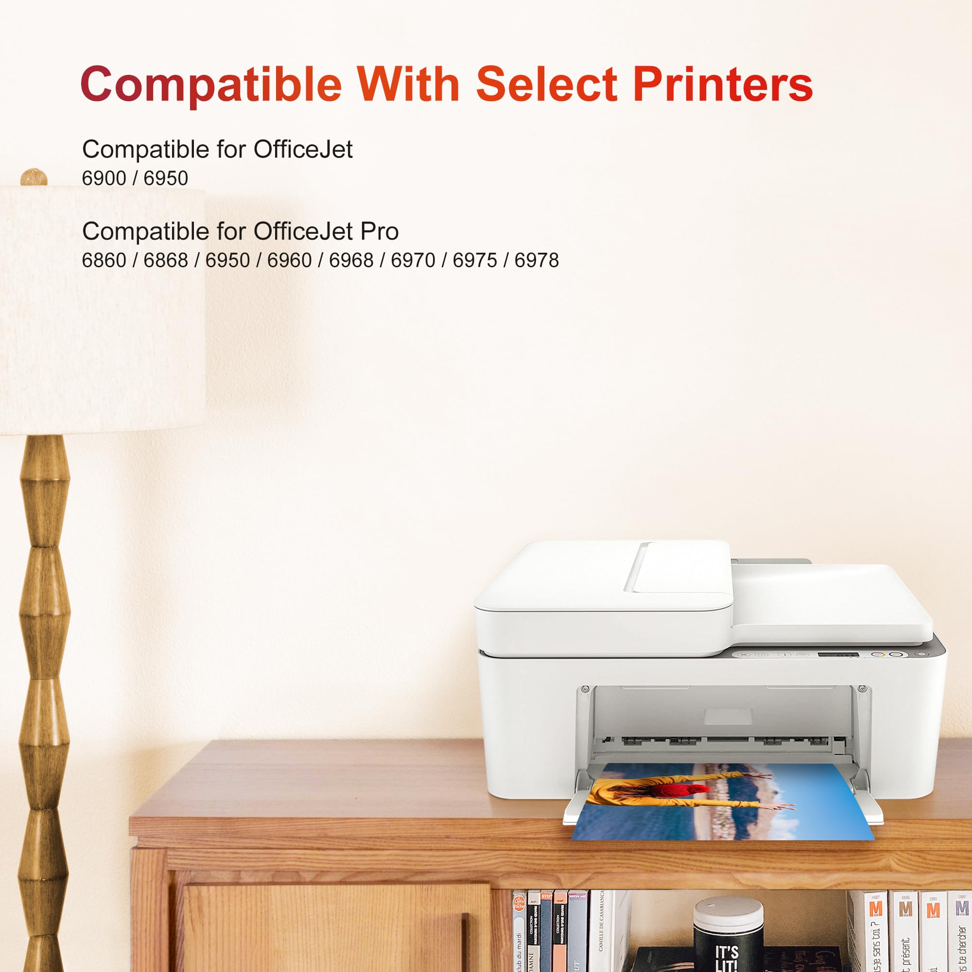 ejet 903XL 903 XL Cartouche Compatible pour HP 903XL pour HP Officejet 6950 6960 Officejet Pro 6970 6960 6974 Pack de 4 Cartouches (Noir Cyan Magenta Jaune) - 3