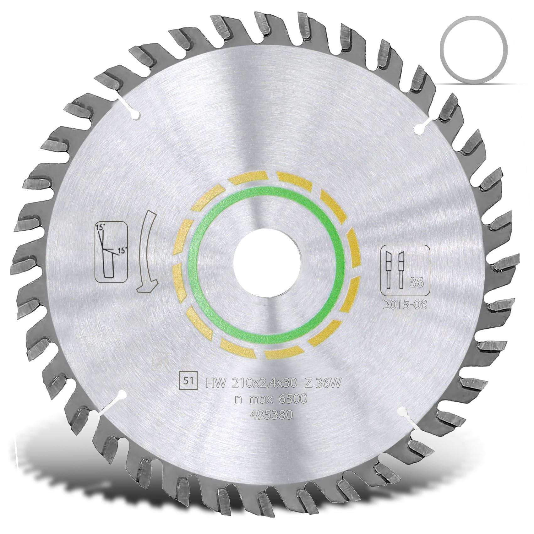 OEM home Upgraded 495380 Universal Saw Blade Compatible with Festool TS 75 EQ Plunge Cut Saw 210x2.4x30mm,36 Tooth,30mm Arbor,Sawtooth Upgrade,Durable and Sharp