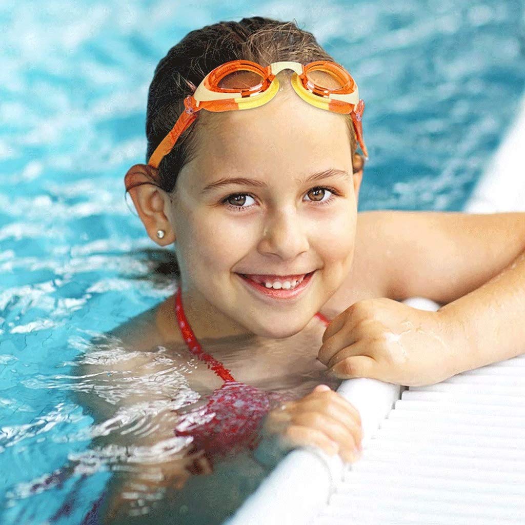 Kinder-Schwimmbrille, auslaufsicher, beschlagfrei, einfach zu verstellen und bequem mit UV-Schutz