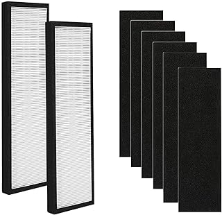 2 Pack FLT5000 HEPA Filters & 6 Carbon Active Pre-Filters kit Compatible with GermGuardian Air Purifiers FLT5000 FLT5250PT AC5350B Filter C Replacement for AC5000 Series