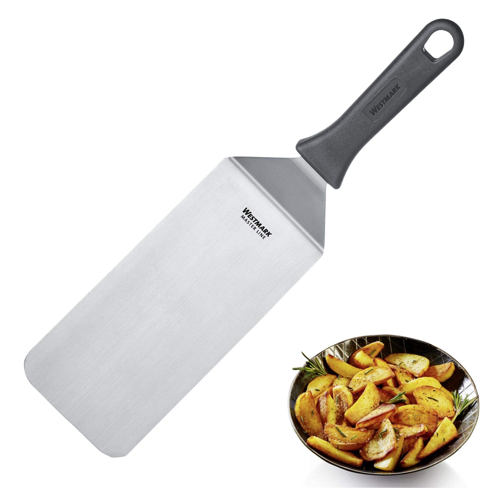 Spatule Grattoir Westmark Master Line - Coudée Flexible Perforée 7,5x20cm, Inox