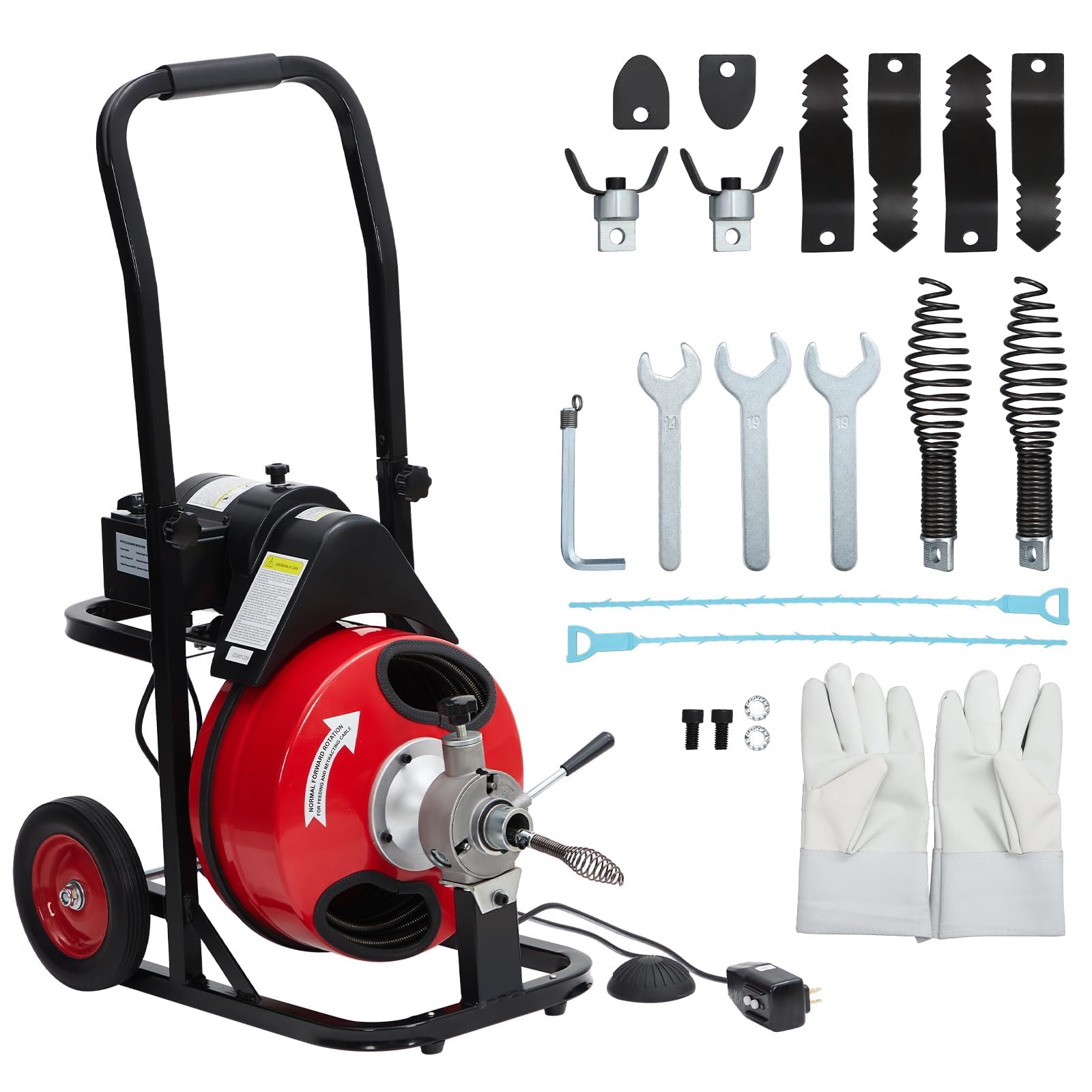 View 1 of **Parts Only**  PeakPursuit Electric Sewer Auger - 100ft x 3/8" Cable, 370W Motor