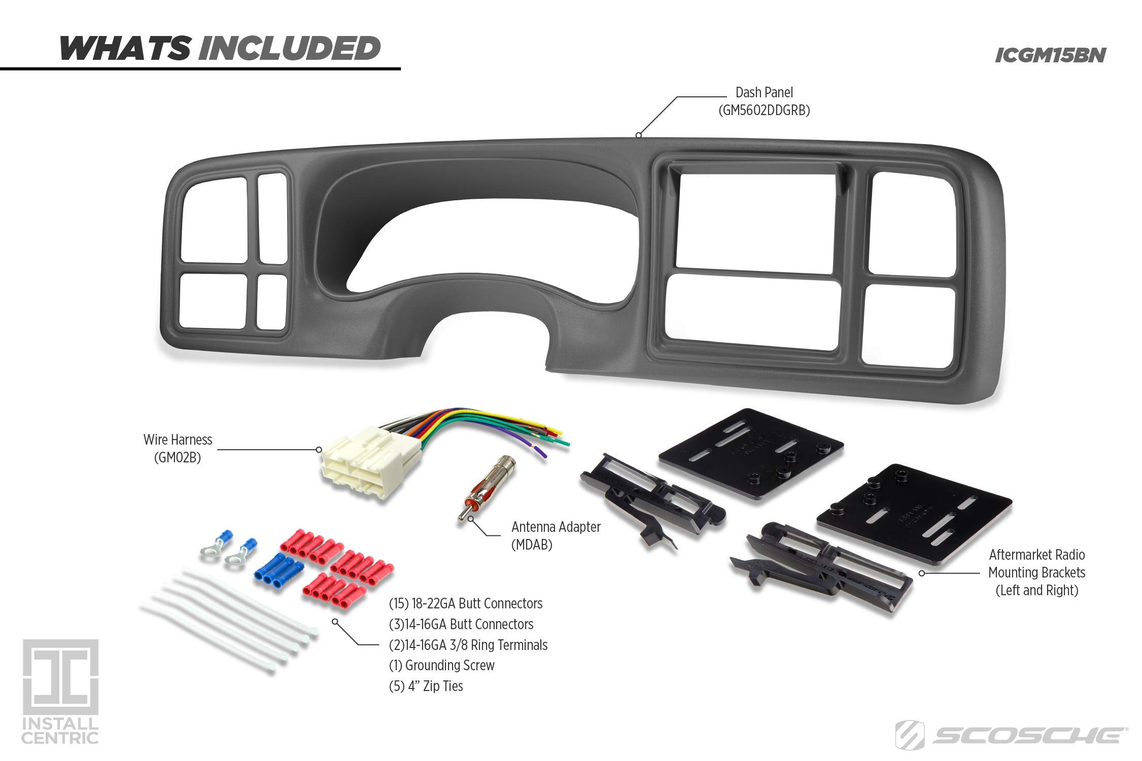 Scosche Install Centric ICGM15BN Compatible with Select 19992002
