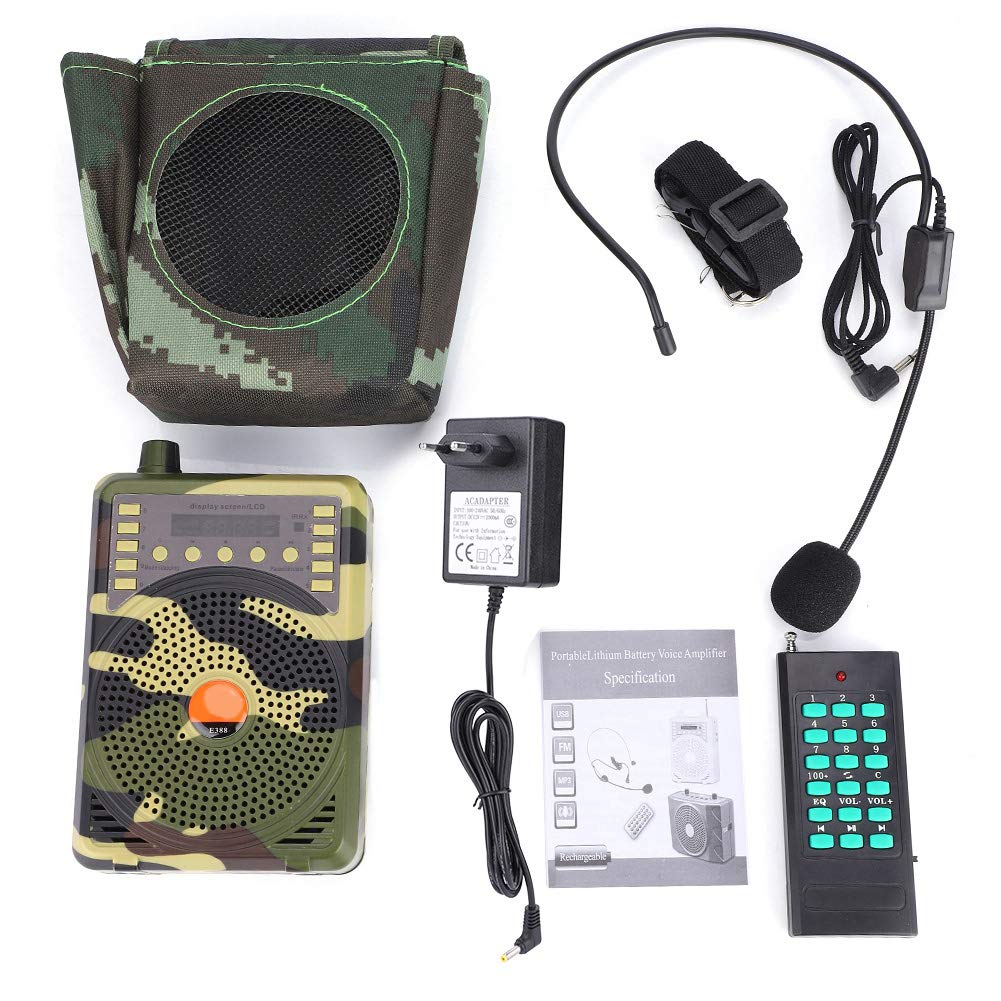 Altavoz de Señuelo para Pájaros, Altavoz MP3 de Amplio Uso, Inalámbrico, Eficiente para Caza Al Aire Libre(Enchufe de la UE)