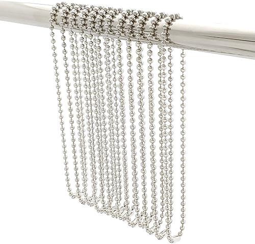 Ganchos largos para cortina de ducha, 12 anillos para cortina de ducha, 55 pulgadas55.1 in, aspecto de calidad de spa, acero inoxidable