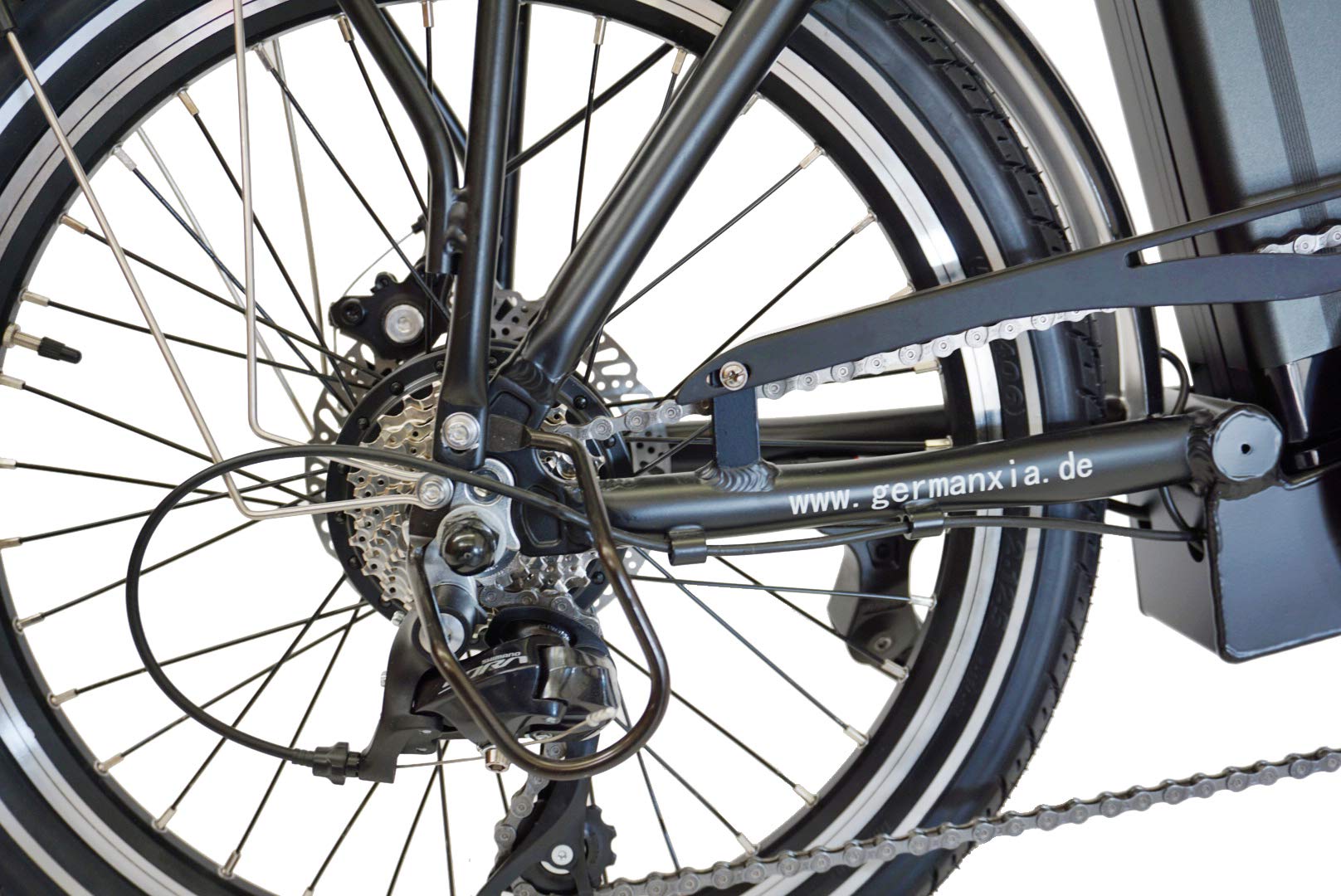 Premium xgerman Touring électriques vélo pliant 20pouces eturbo 9vitesses Shimano LCD, 250W HR Entraînement/15,6ah, portée jusqu'à 138KM après STVZO, Comfort de guidon
