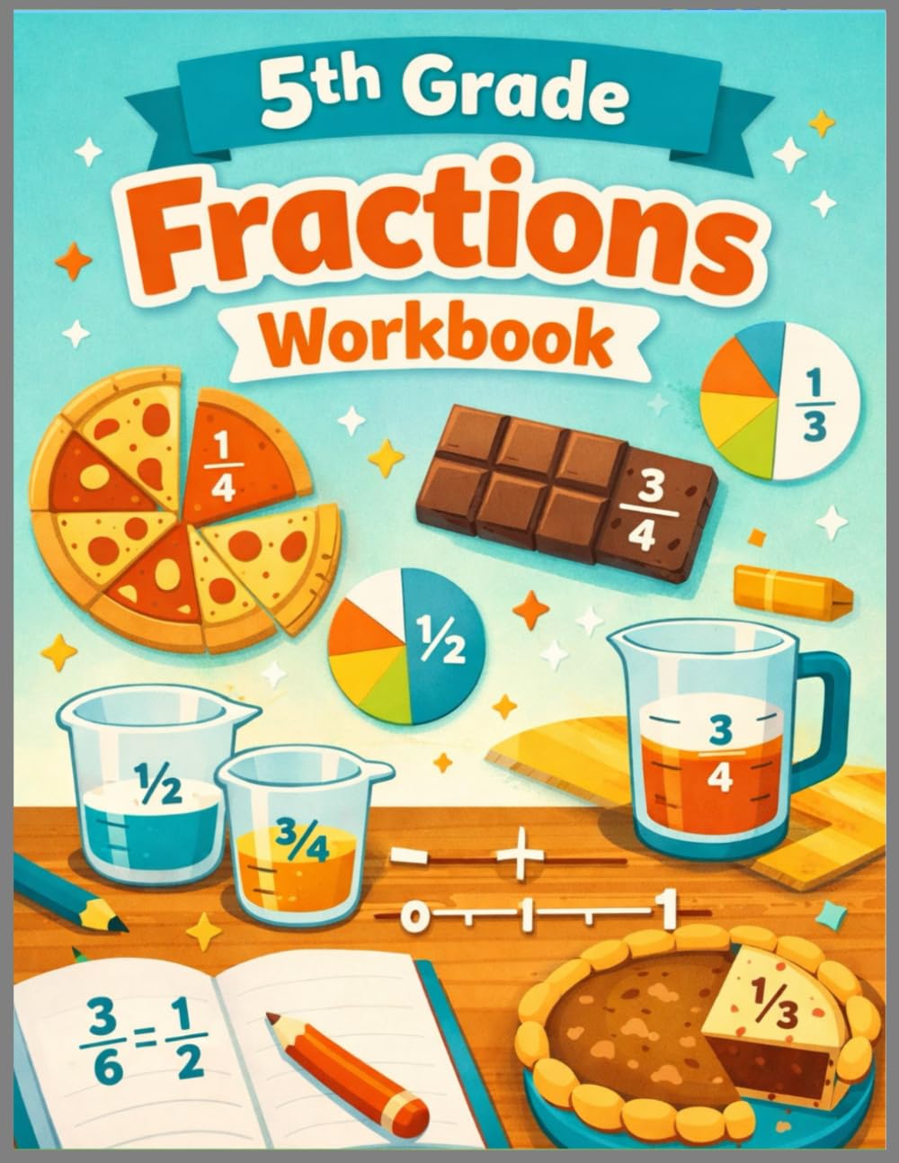 5th Grade Fractions Workbook: Understand Fractions Step by Step Practice (Grade 5 Math Skills Workbook Series)