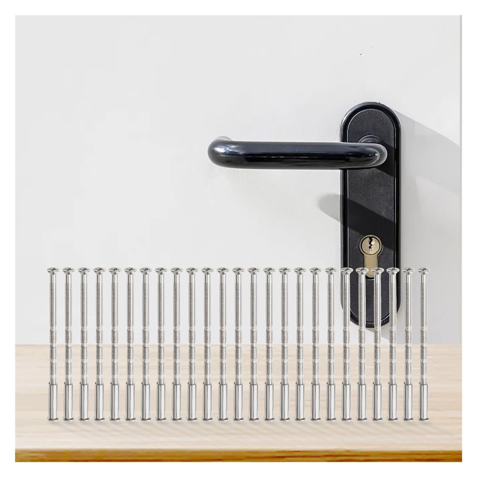 50 Uds. Tornillo de fijación for manija puerta, perno pasante for, fijaciones for perillas M3, cerradura, tornillos Metal, Hardware Para Manillas De Puerta