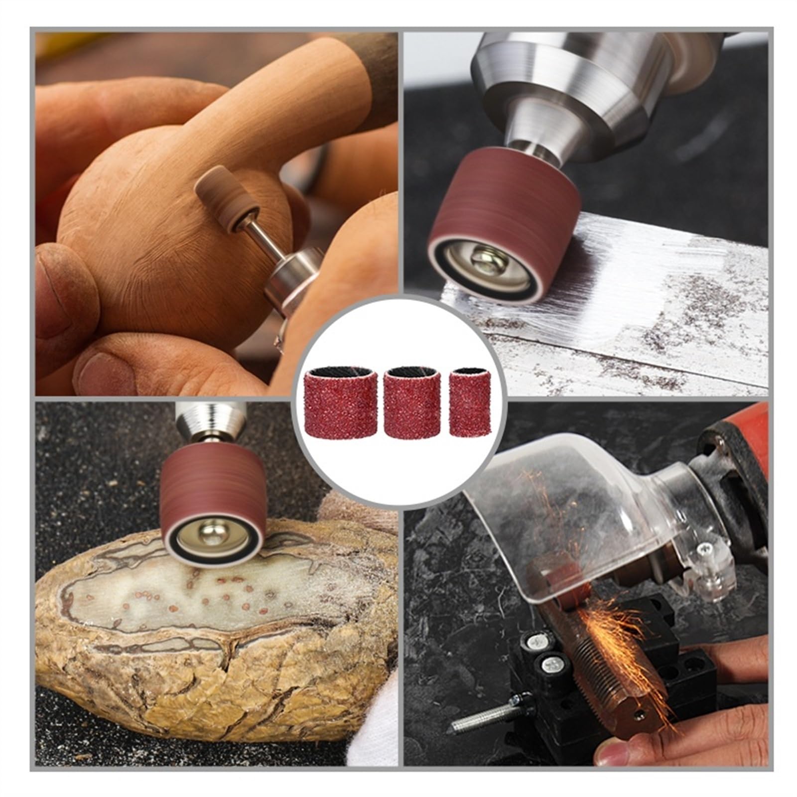 Accesorios para herramientas rotativas de pulido y grabado de metal y madera