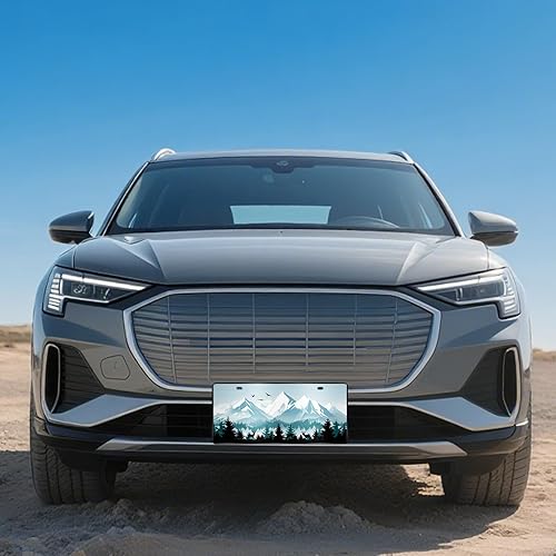 Miniatura 6 de Cubierta de placa de matrícula de selva, accesorio de decoración de automóvil de metal de 6 x 12 pulgadas, cubierta de placa delanteratrasera con 4