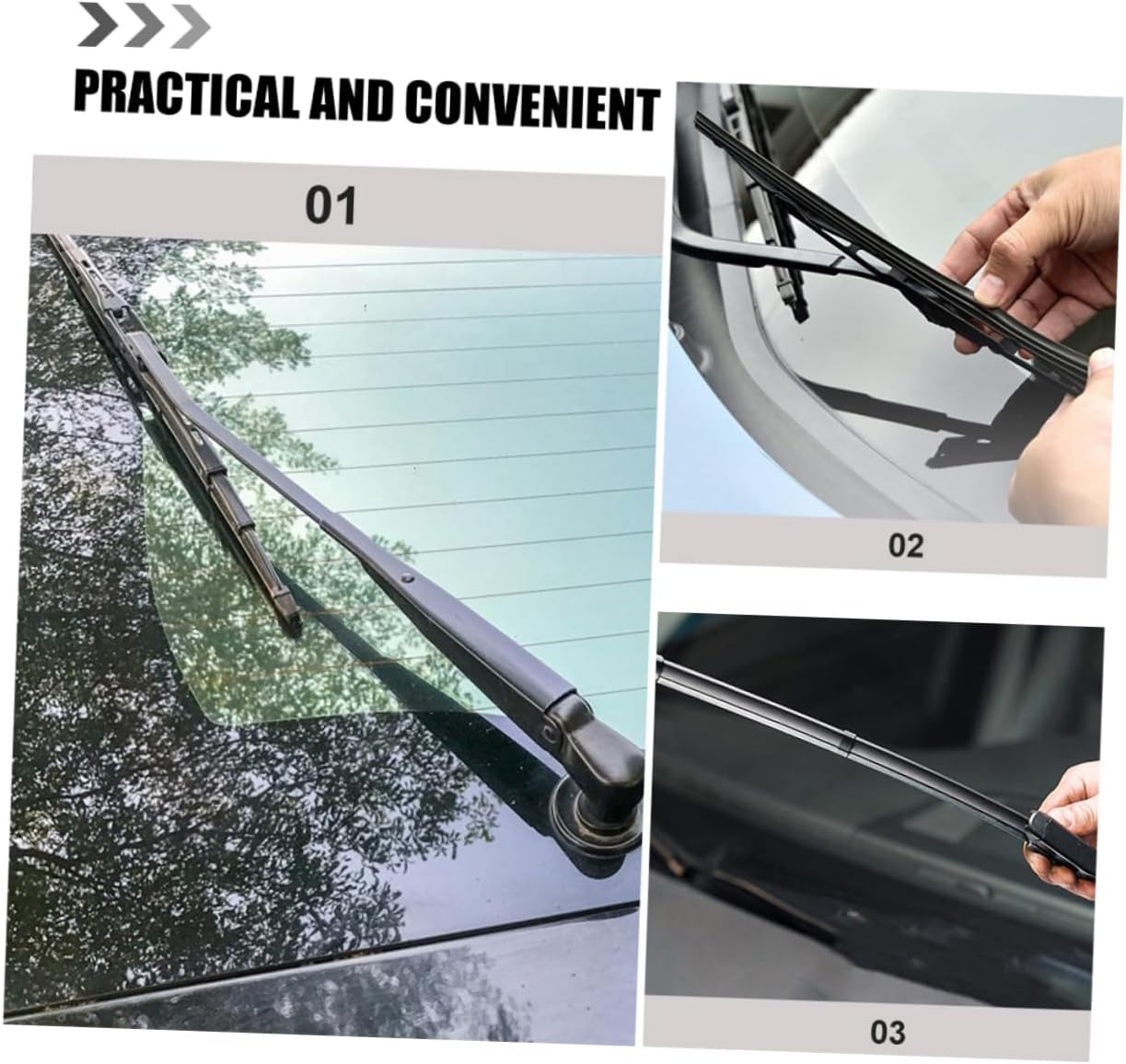 Unomor 8pcs Windshield Wiper Refill Inserts Durable Install Wiper Filler Strip for Enhanced Visibility and Safety Rainy Conditions Fit