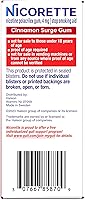 Vista 14 de Nicorette Ayuda para dejar de fumar goma de mascar de nicotina, 4 mg, sabor a oleada de canela, 2 x 100