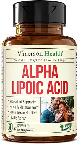 Ácido alfa lipoico Suplemento de apoyo nervioso ALA 650 mg para inflamación, energía, metabolismo, antioxidante y apoyo al envejecimiento. Ácido