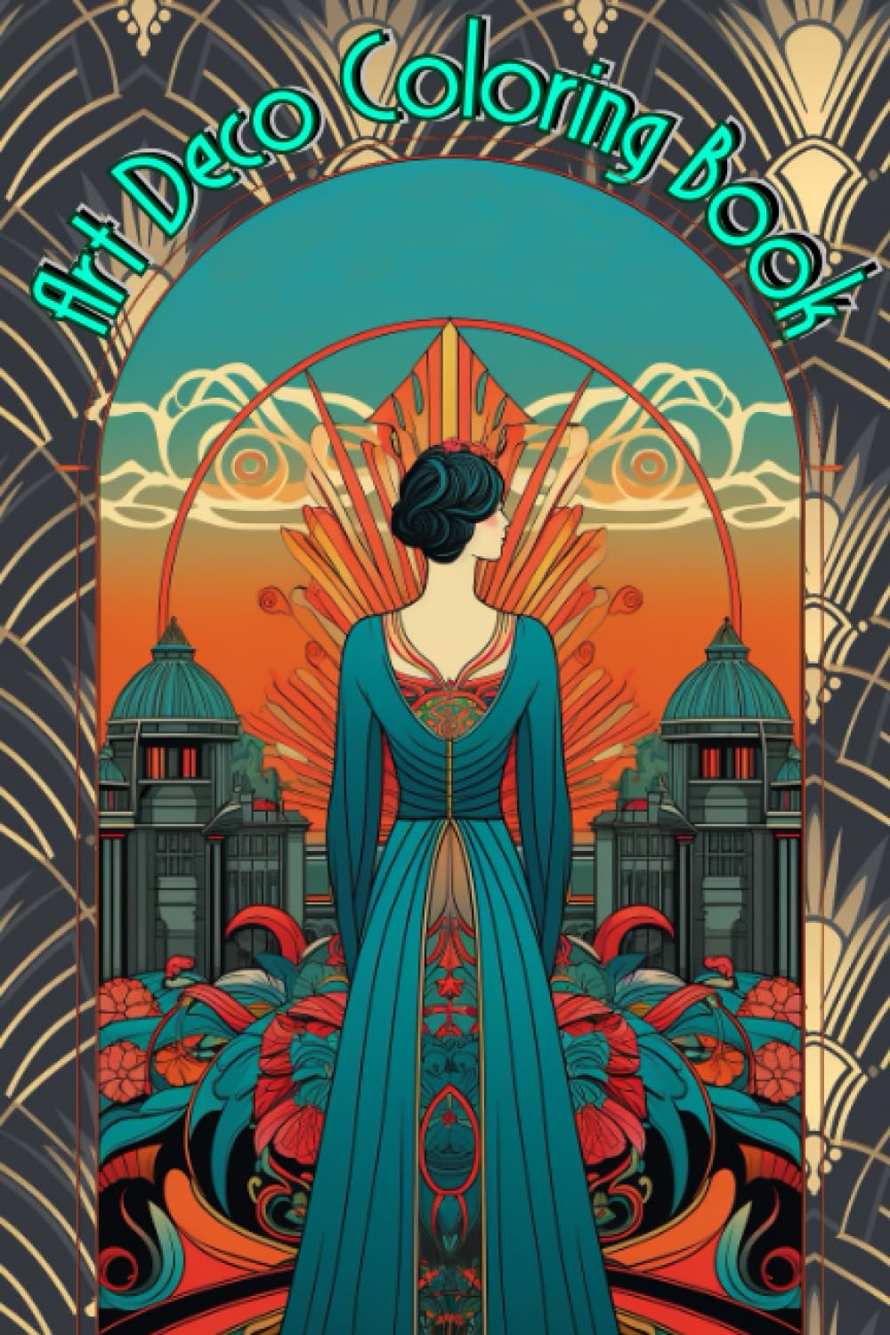 Art Deco Coloring Book: 1920's style Art Nouveau for adults