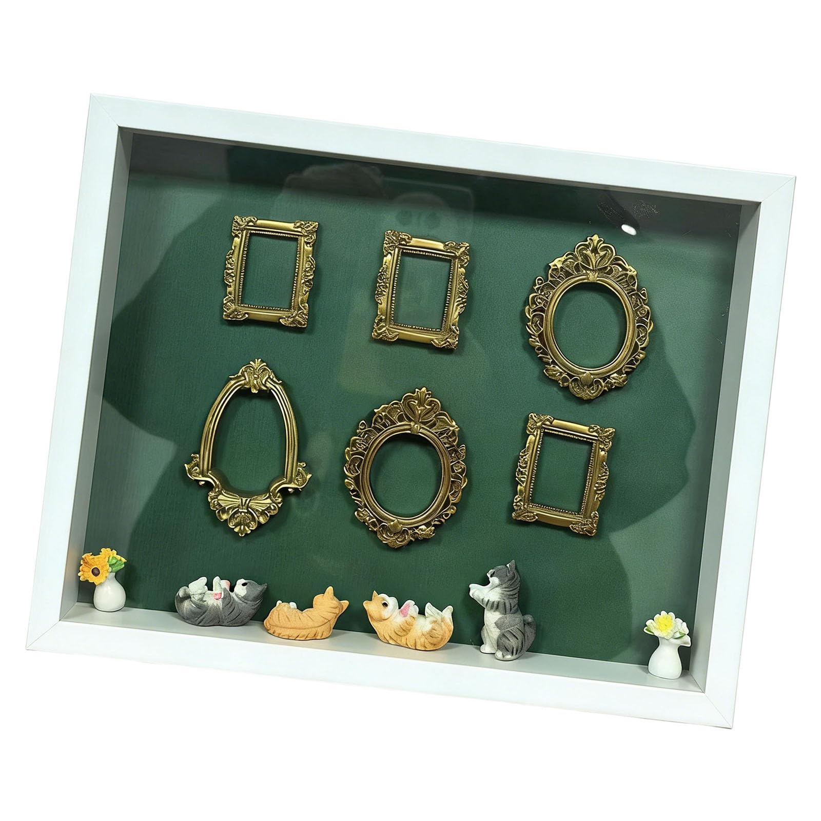 our fave Diys Minis Museums Silhouetted Box, Shadows Box Frame Display Case, Personalize Photo Shadows Display with Figurine Frame Set