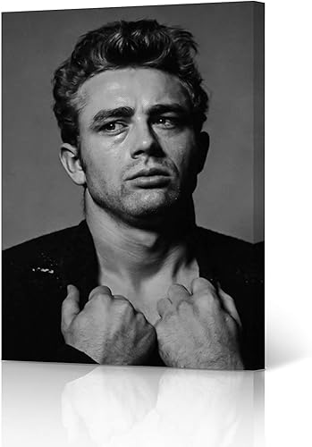 HB Art Design Sesión de fotos sexy de James Dean en lienzo en blanco y negro, impresión artística de icono americano, sala de estar, dormitorio,