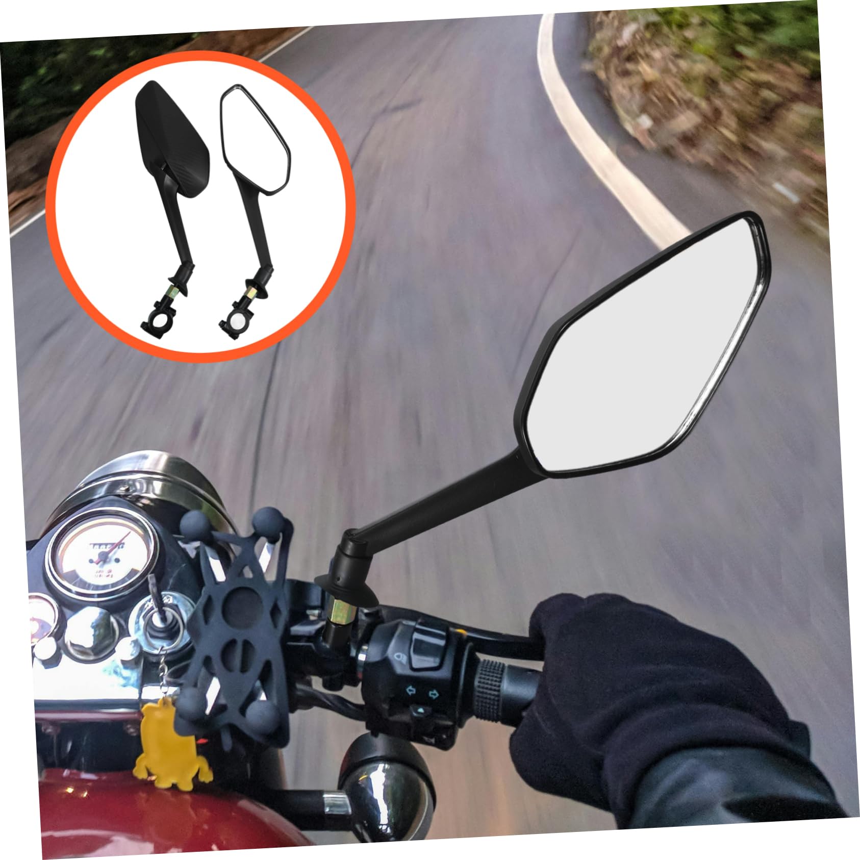 BESPORTBLE 3sets Specchietto Retrovisore Convesso Per Bicicletta Di Specchi Regolabili Per Manubrio Sicurezza e Ampio Campo Visivo Per Mountain Bike e Bici Da Strada
