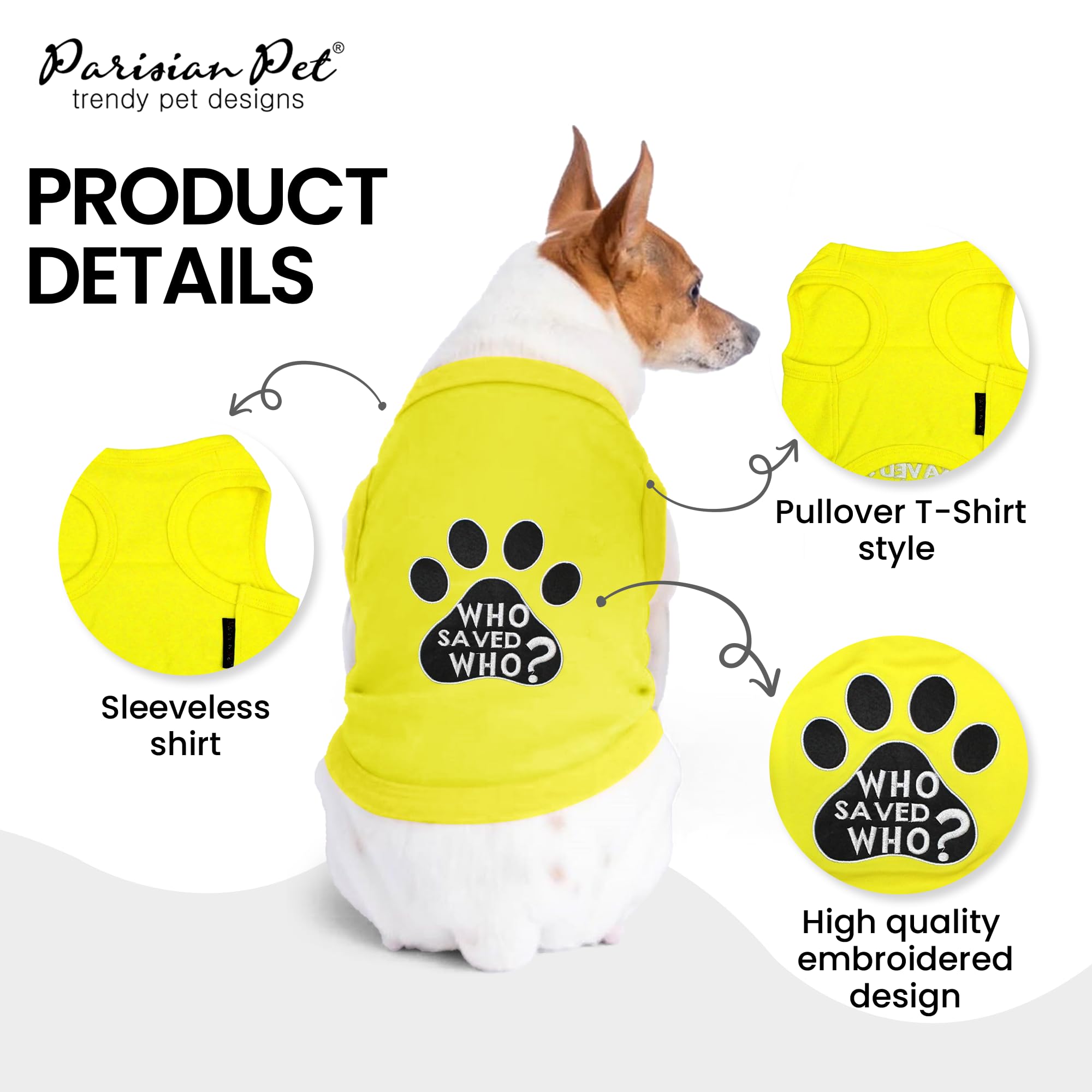 Parisian Pet Who Gespeichert Who? T-Shirt, X-Large