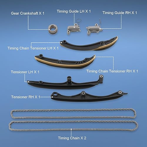 Miniatura 2 de Kit de cadena de distribución compatible con Ford F150 Expedition Lincoln Navigator 3.5L V6 2017-2021 Reemplazo HL3Z-6268-A, HL3Z-6K255-A,